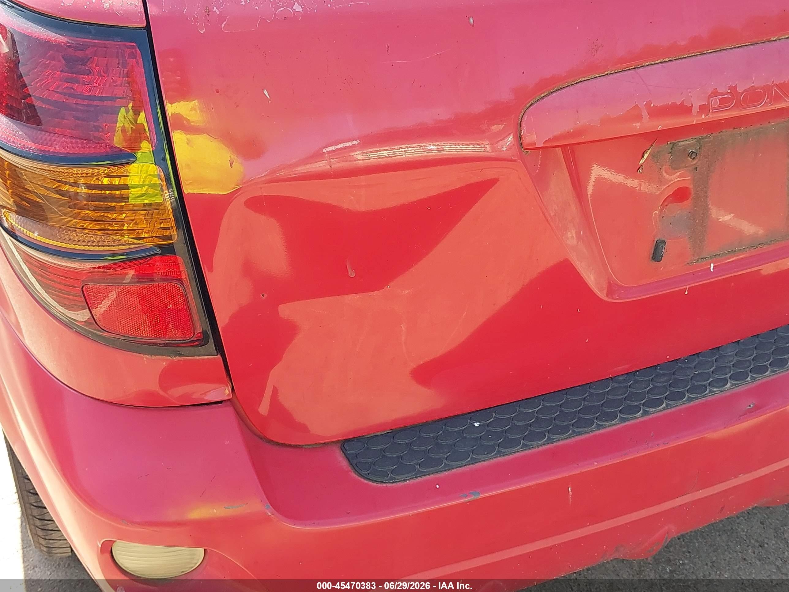 2003 Pontiac Vibe   Красный vin: 5Y2SL62873Z445115