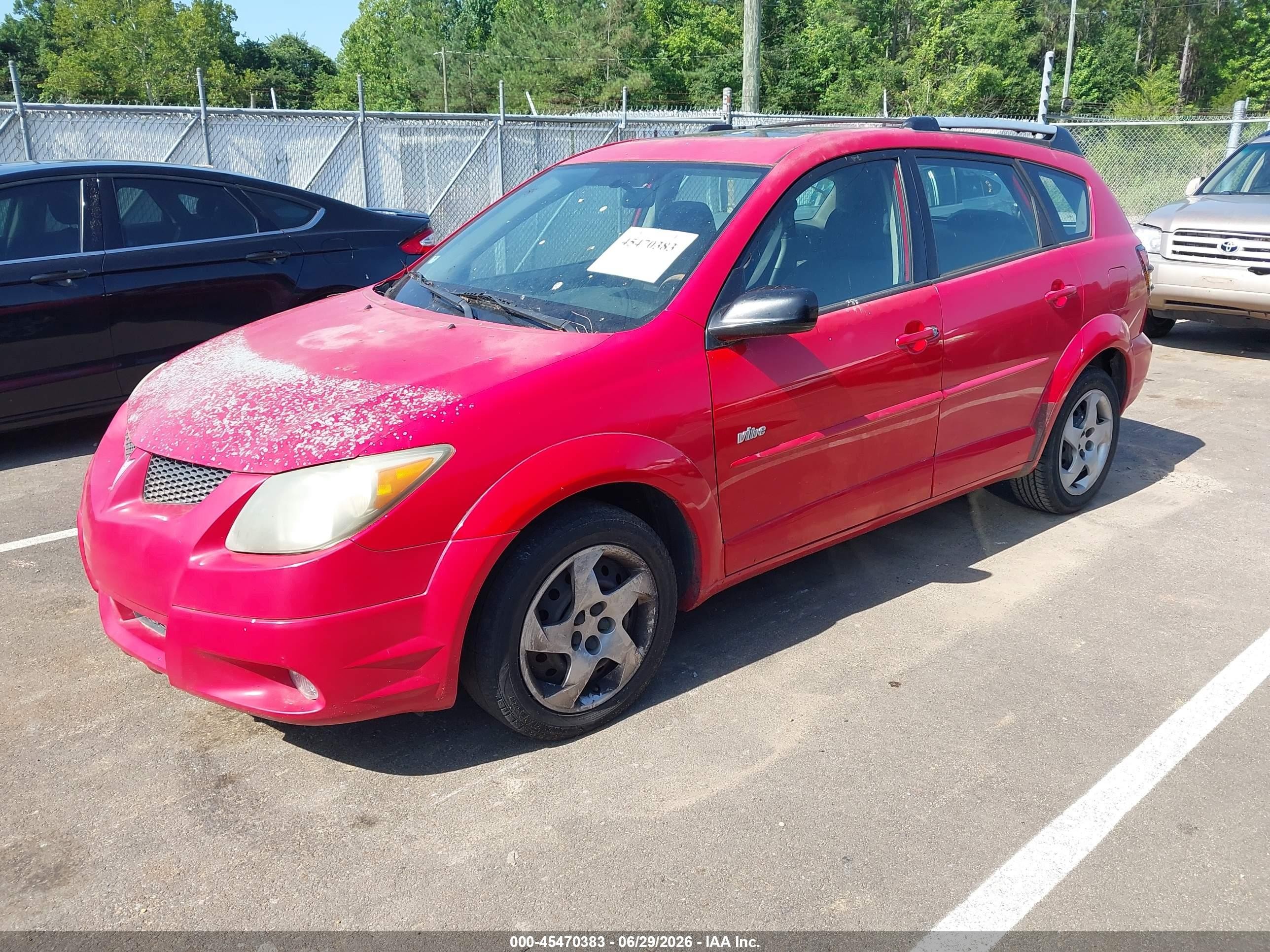 2003 Pontiac Vibe   Красный vin: 5Y2SL62873Z445115