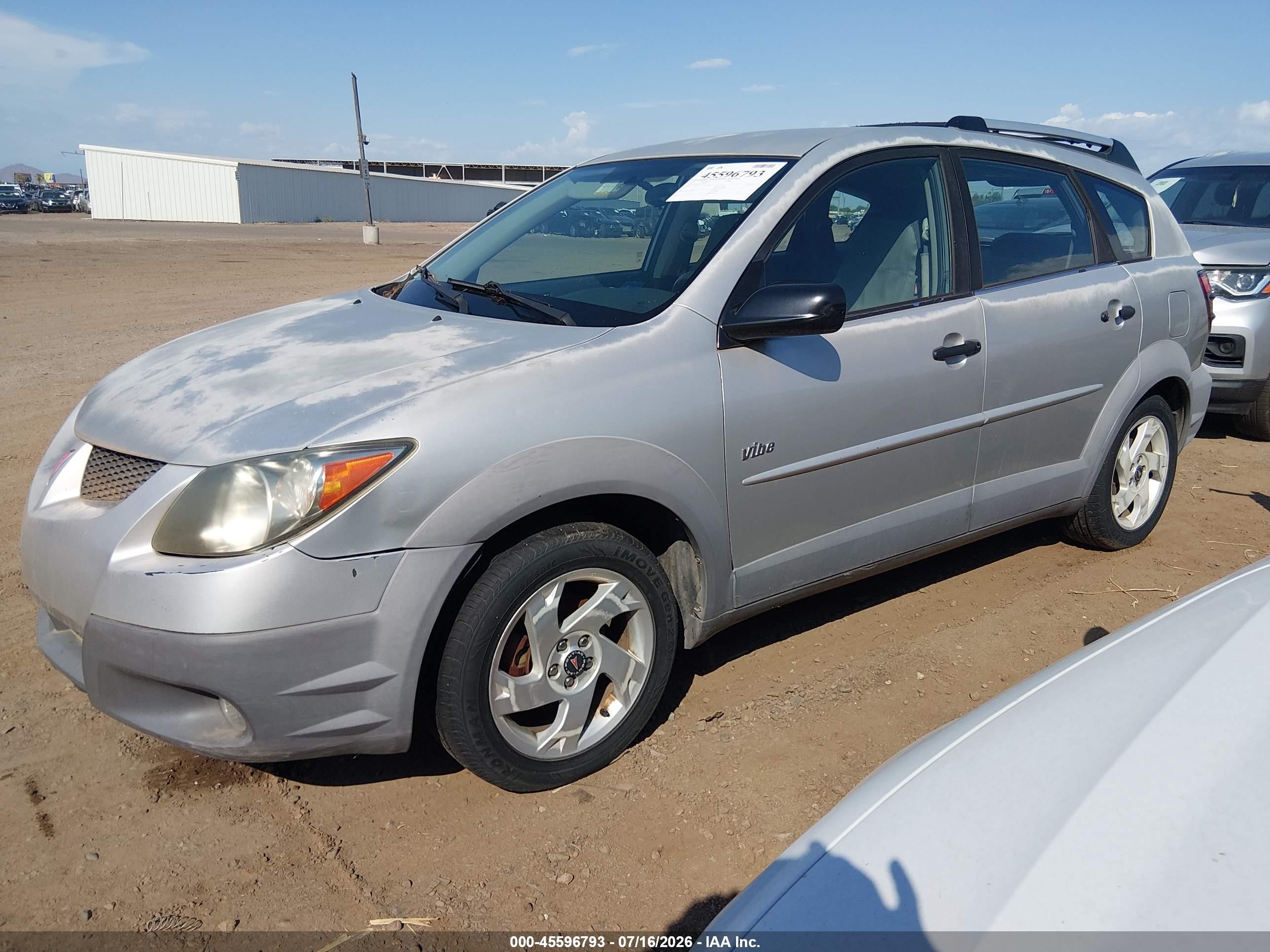 2003 Pontiac Vibe   Silver vin: 5Y2SL62893Z464474