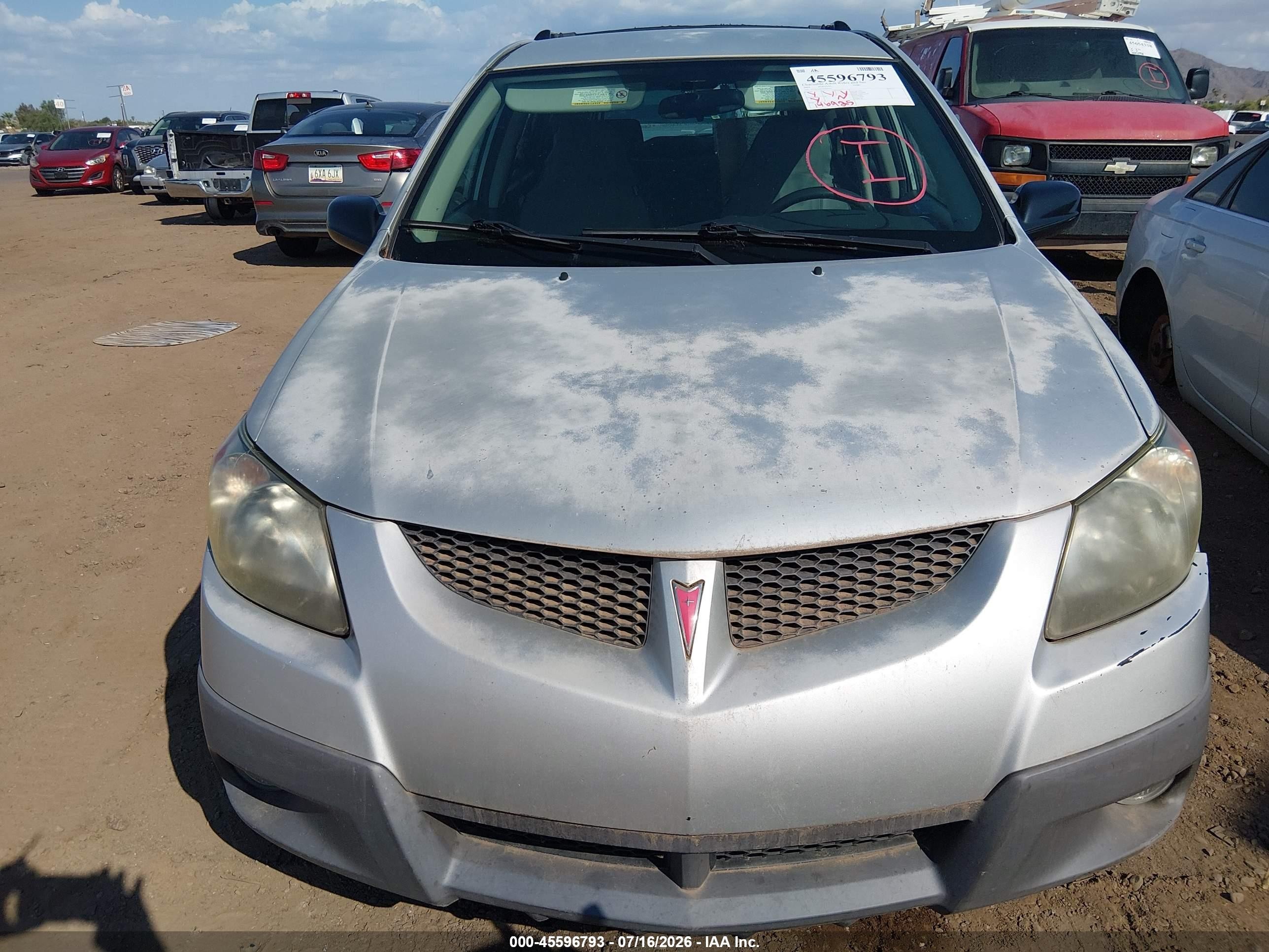 2003 Pontiac Vibe   Silver vin: 5Y2SL62893Z464474