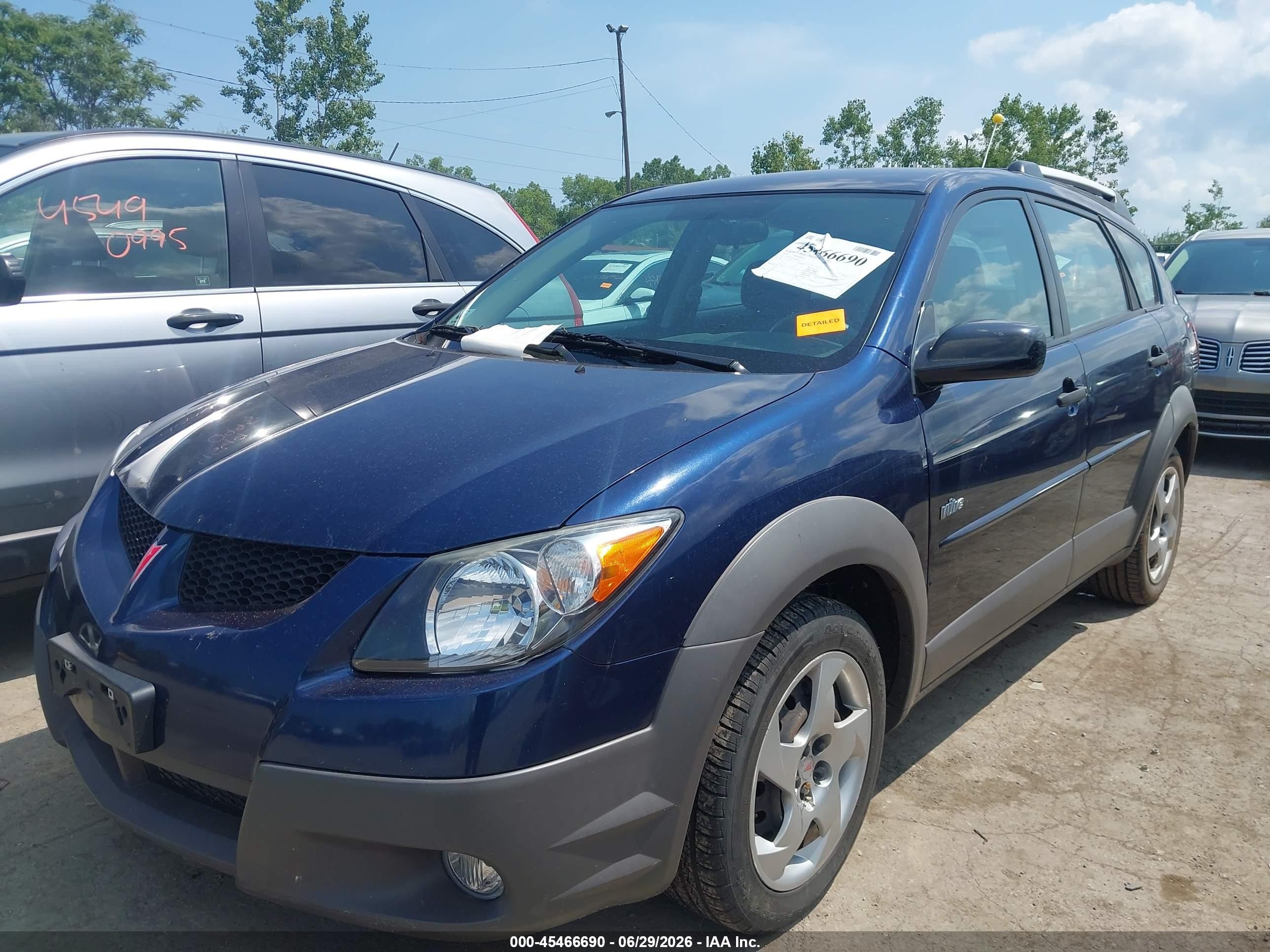 2003 Pontiac Vibe   Blue vin: 5Y2SL62893Z466063