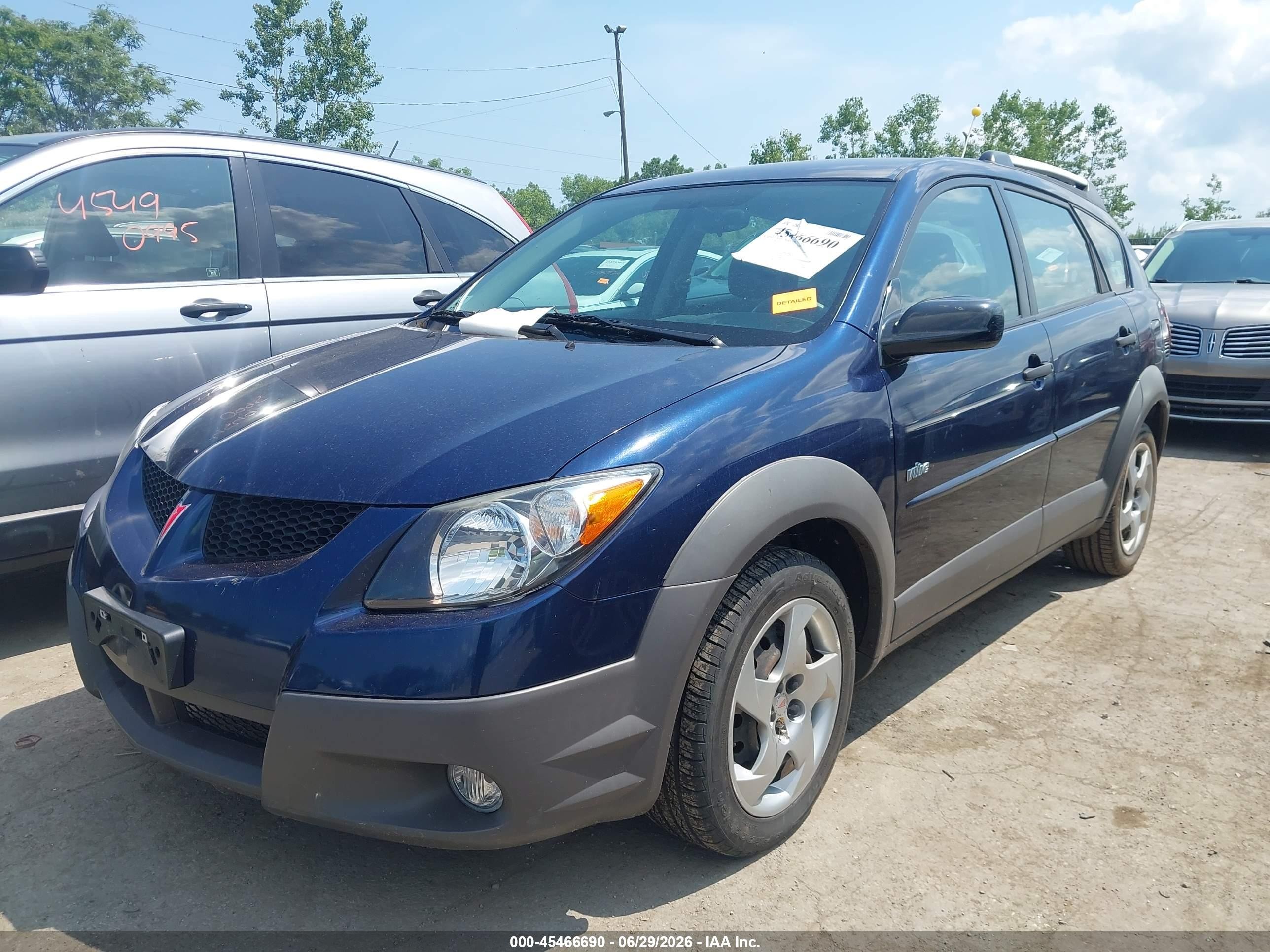 2003 Pontiac Vibe   Blue vin: 5Y2SL62893Z466063
