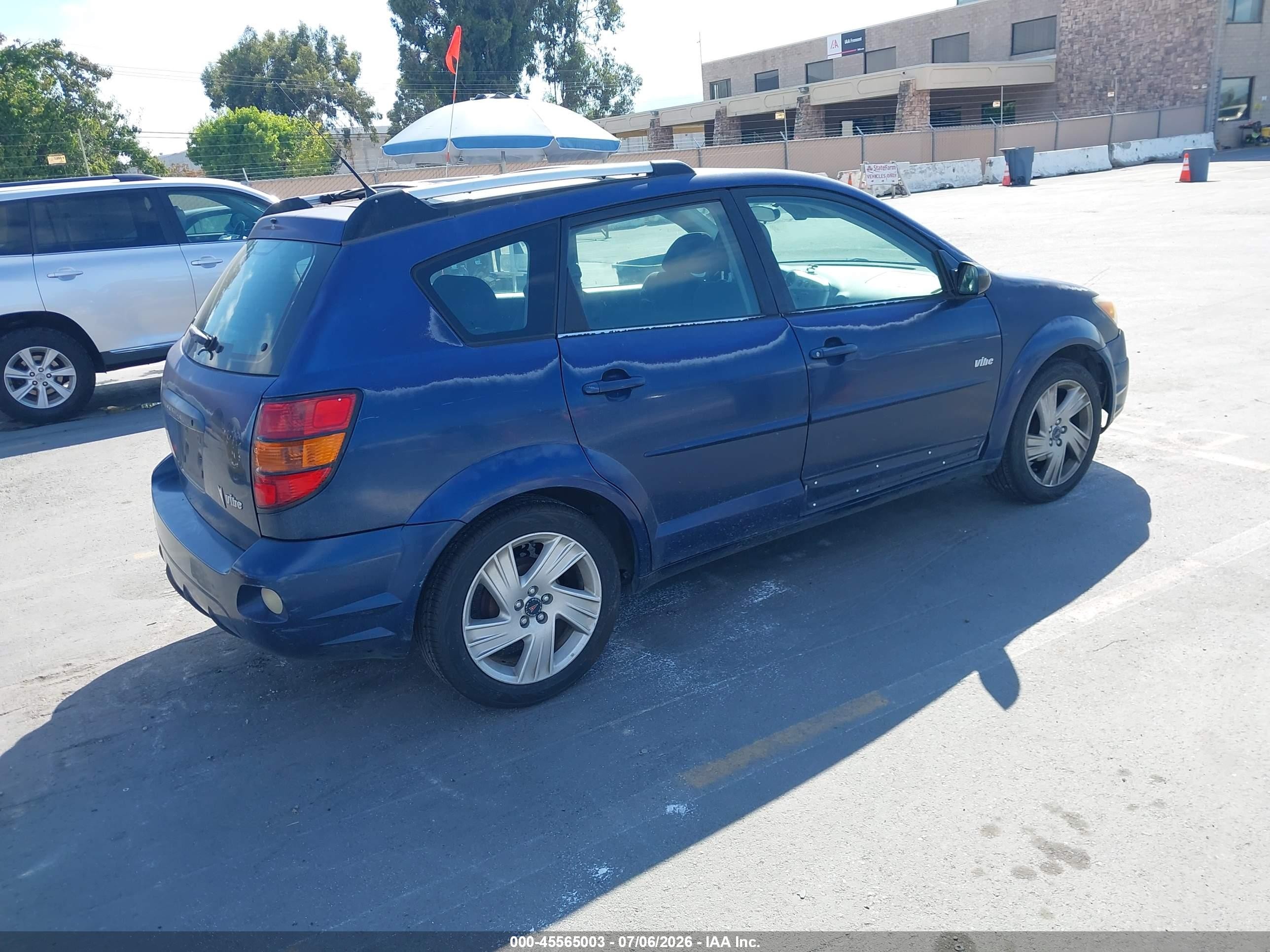 2003 Pontiac Vibe   Blue vin: 5Y2SL62893Z480965