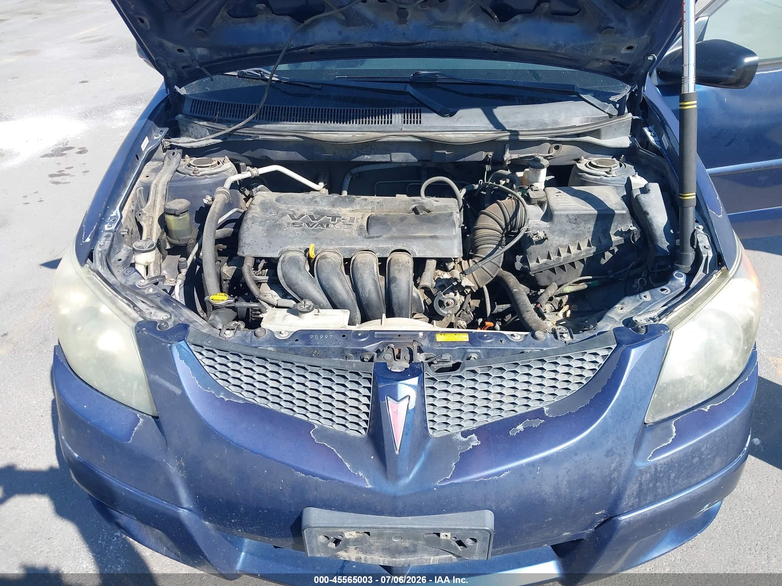 2003 Pontiac Vibe   Blue vin: 5Y2SL62893Z480965