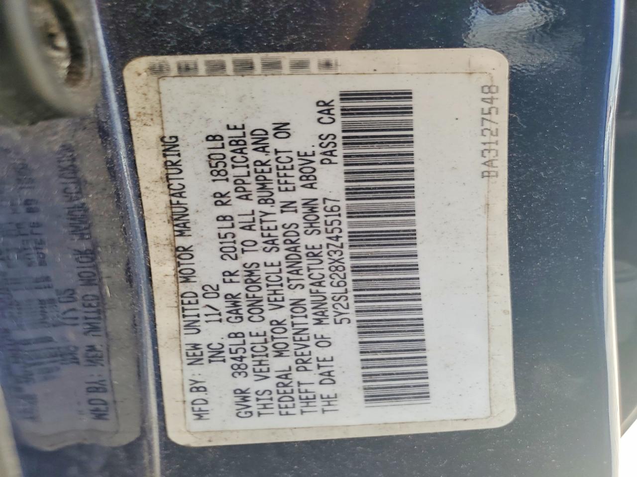 2003 Pontiac Vibe Two Tone vin: 5Y2SL628X3Z455167