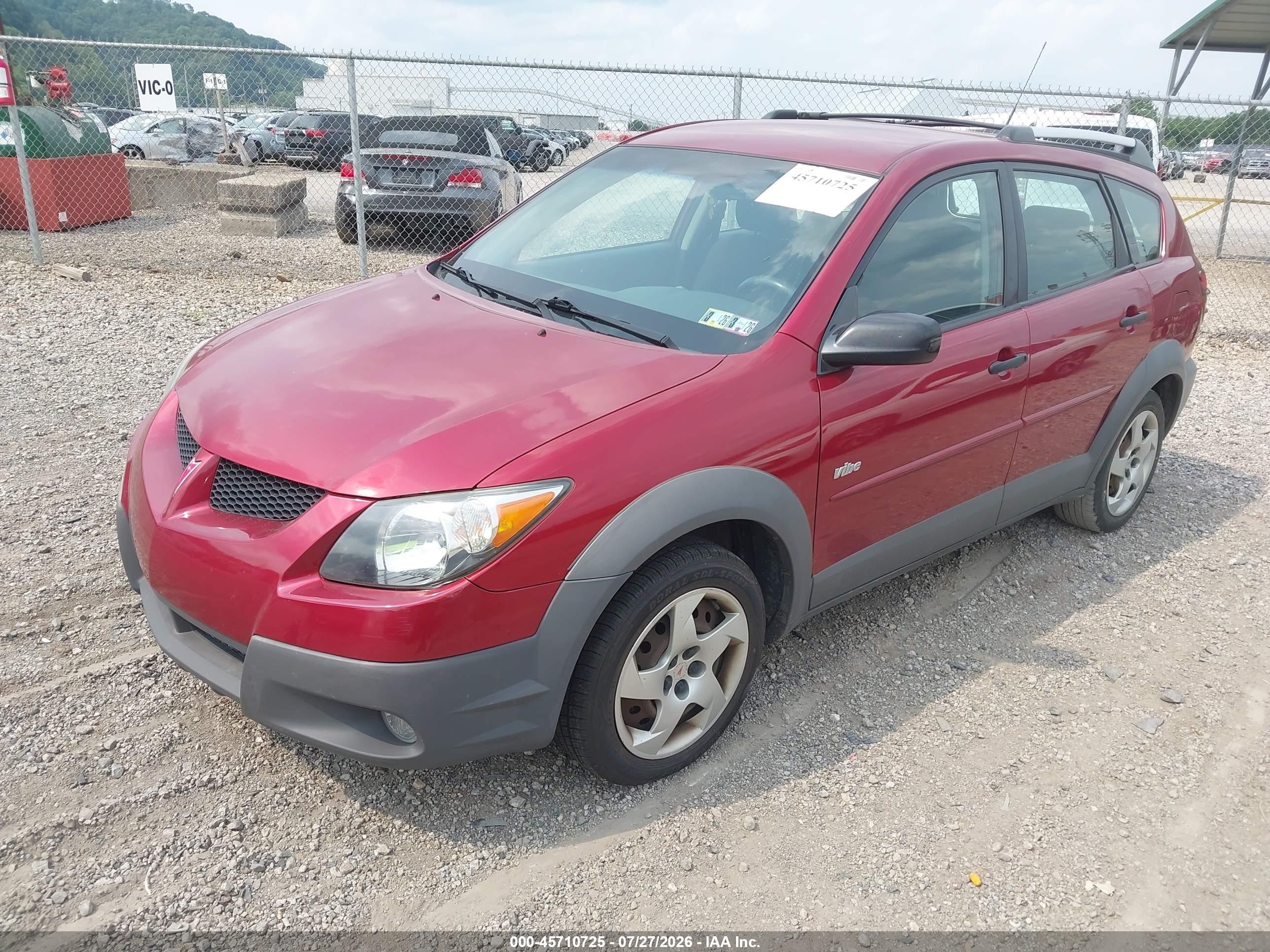 2003 Pontiac Vibe   Red vin: 5Y2SL628X3Z467223