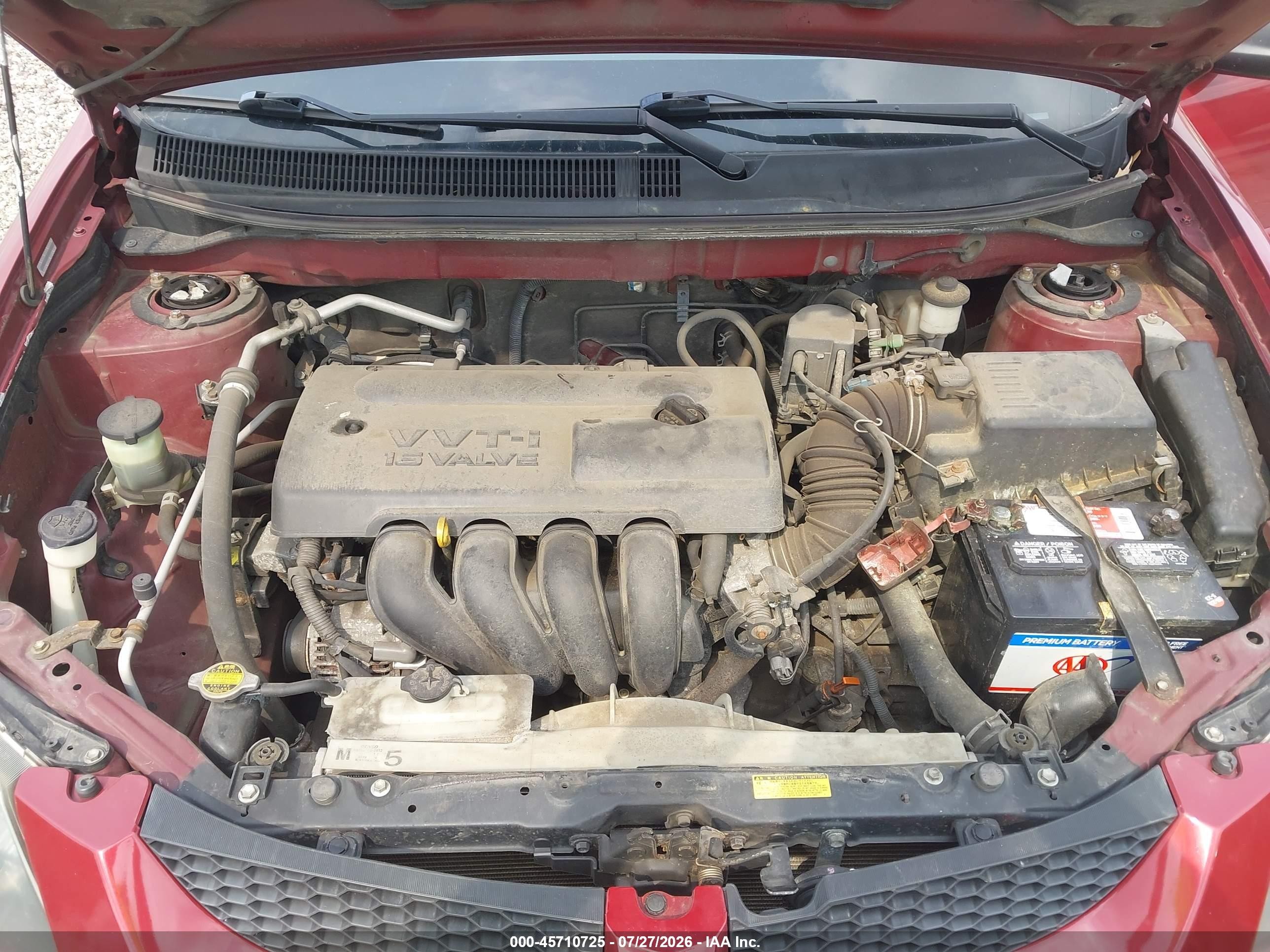 2003 Pontiac Vibe   Red vin: 5Y2SL628X3Z467223