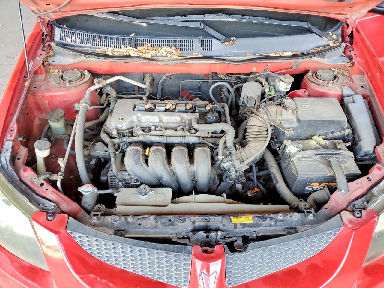 2004 Pontiac Vibe Red vin: 5Y2SL628X4Z439228