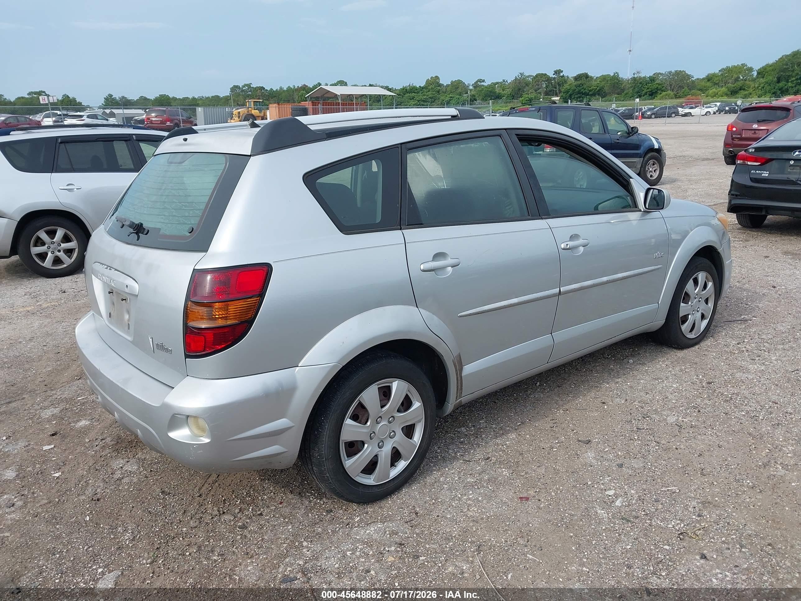 2005 Pontiac Vibe   Silver vin: 5Y2SL63805Z449024