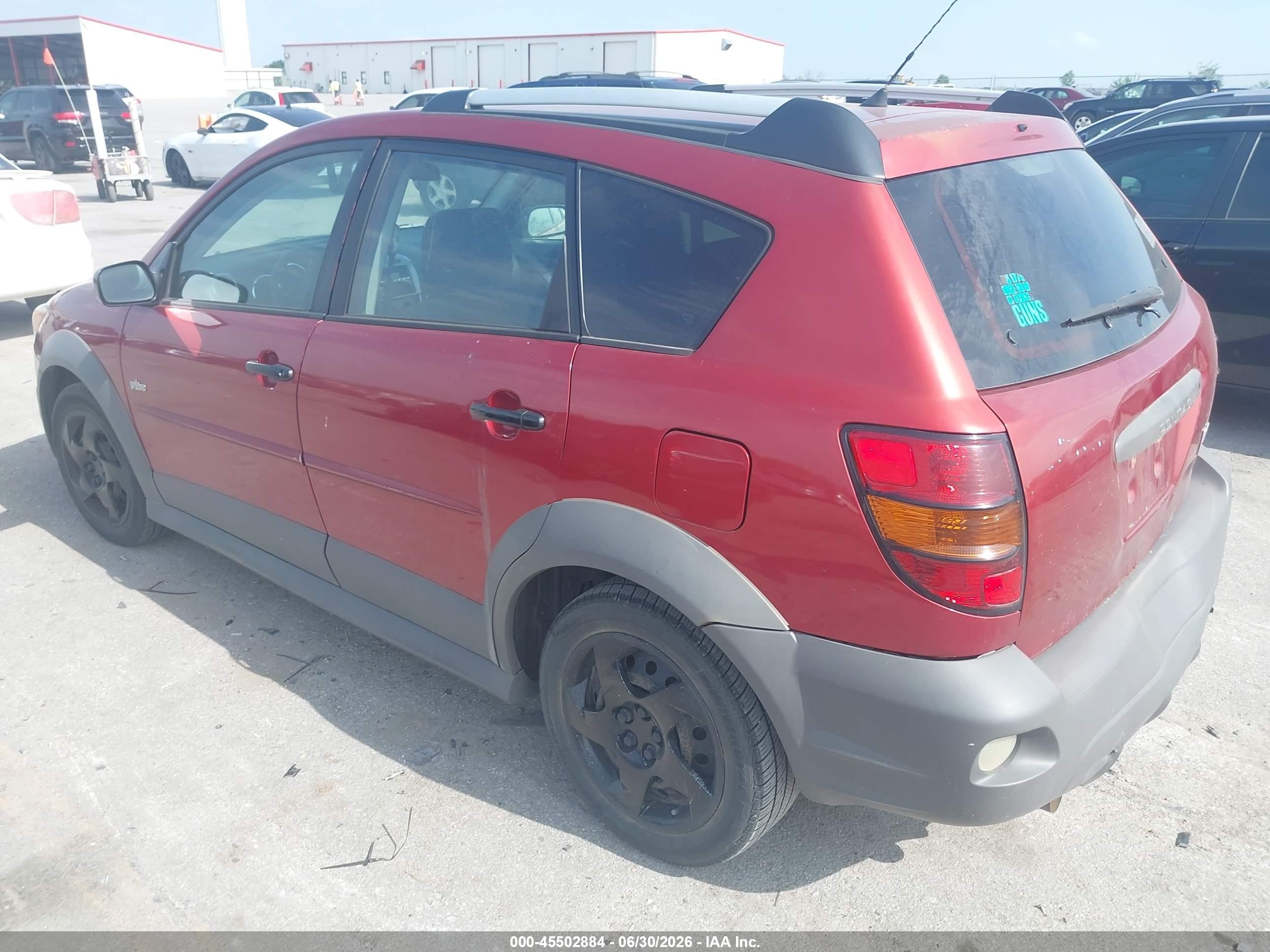 2005 Pontiac Vibe   Red vin: 5Y2SL63805Z463263