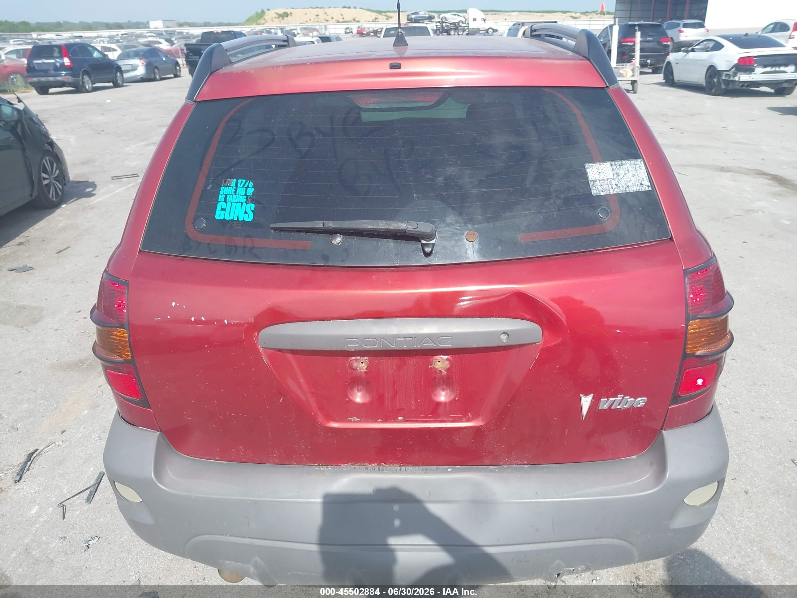 2005 Pontiac Vibe   Red vin: 5Y2SL63805Z463263