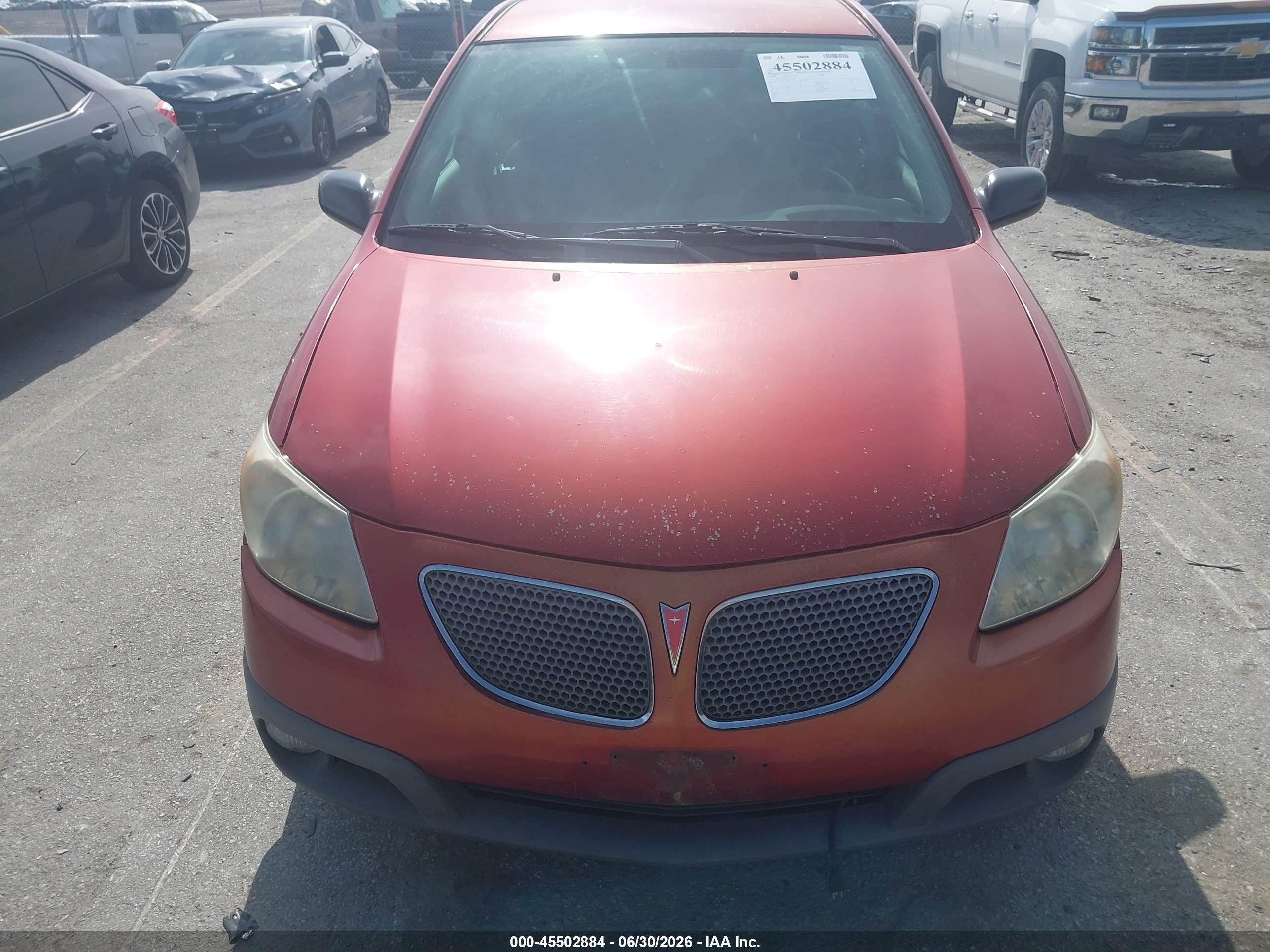 2005 Pontiac Vibe   Red vin: 5Y2SL63805Z463263