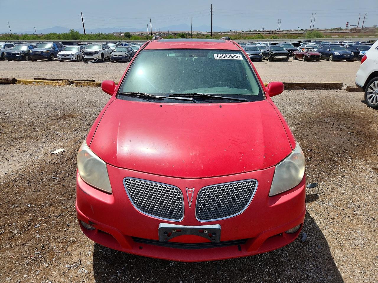 2005 Pontiac Vibe Red vin: 5Y2SL63815Z411074