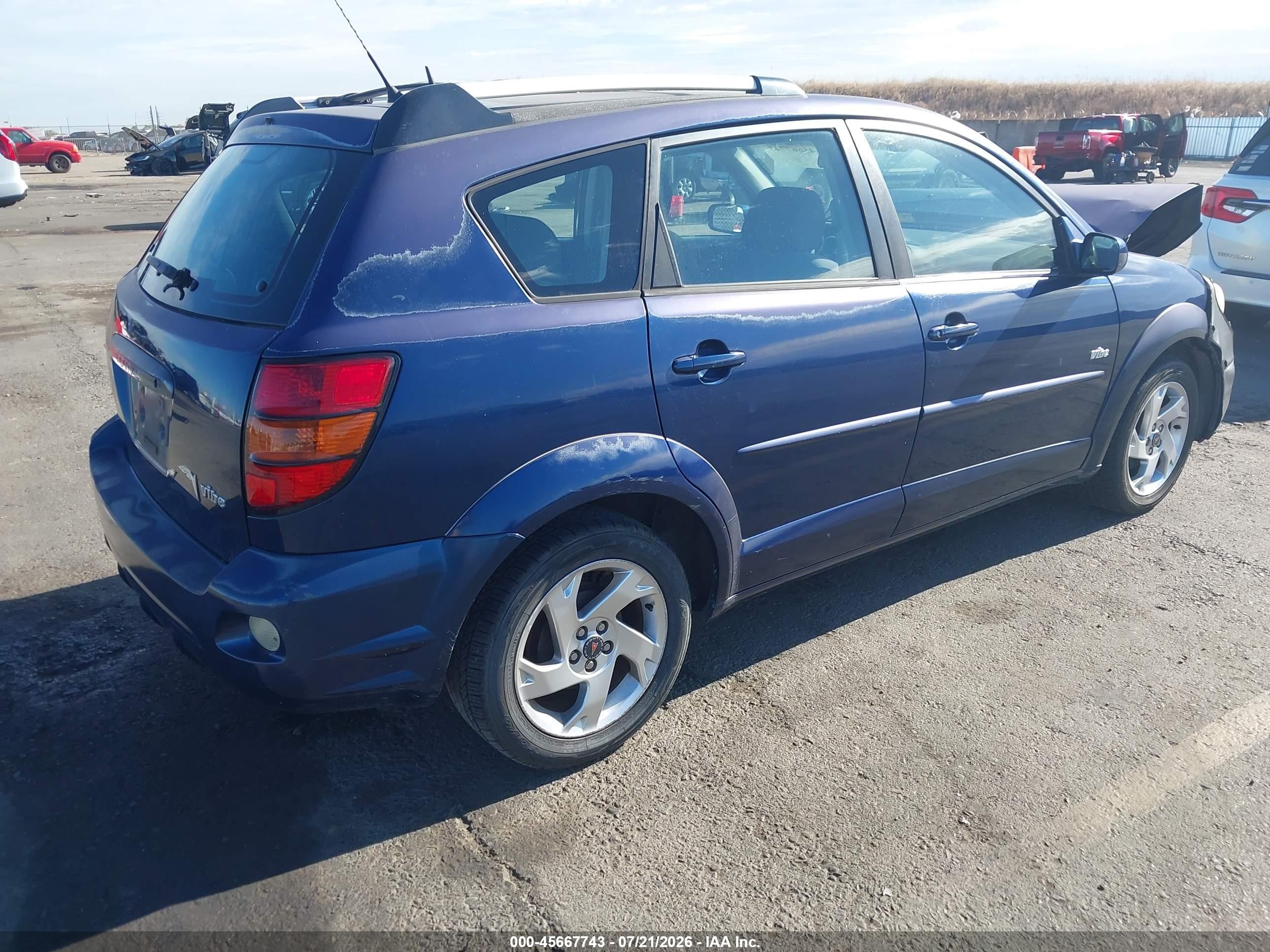 2005 Pontiac Vibe   Dark Blue vin: 5Y2SL63825Z412539