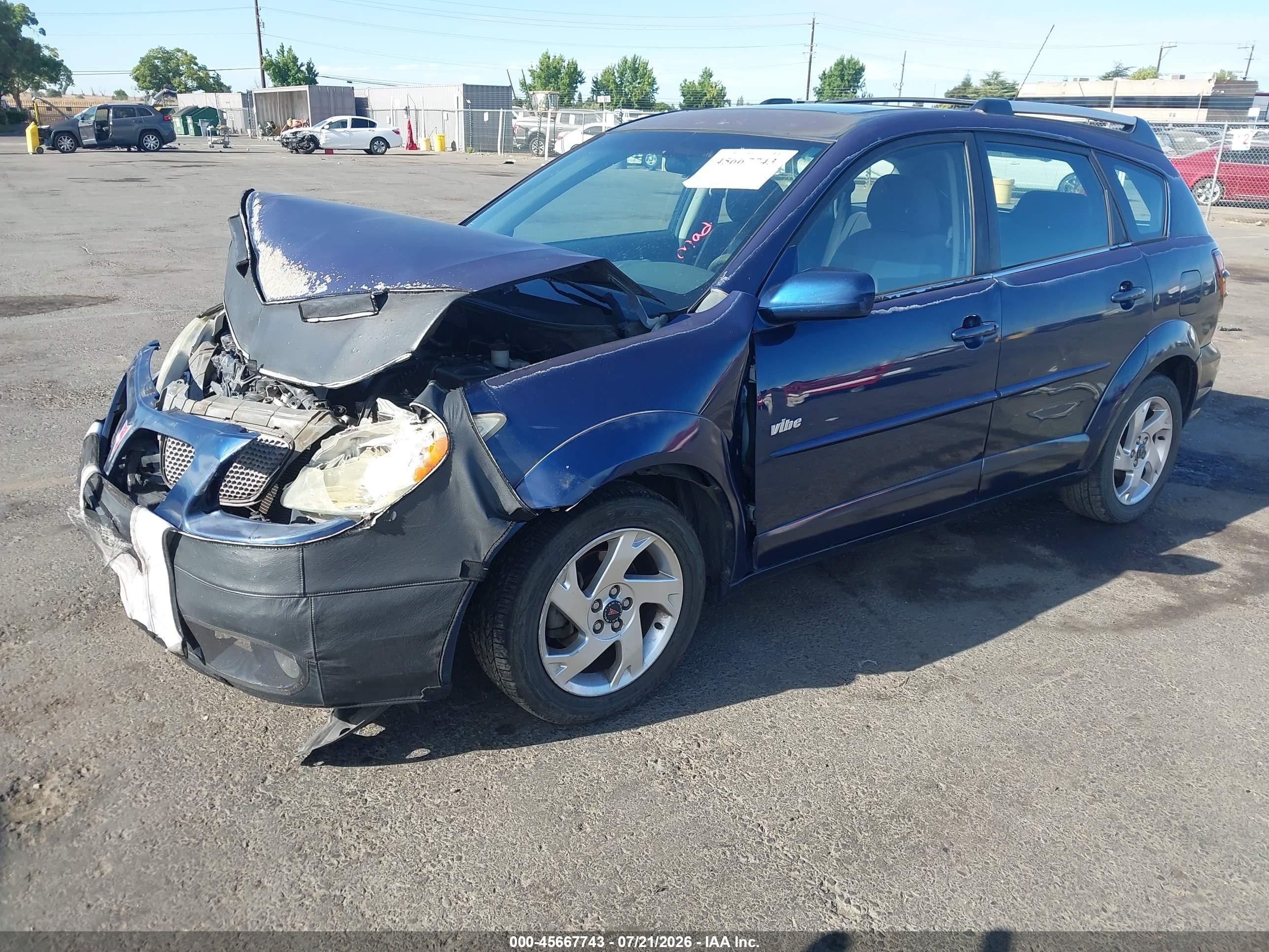 2005 Pontiac Vibe   Dark Blue vin: 5Y2SL63825Z412539