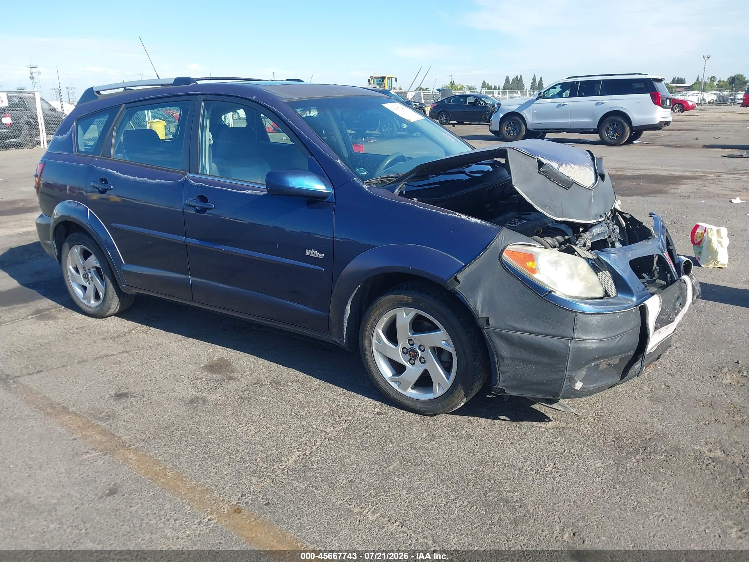 2005 Pontiac Vibe   Dark Blue vin: 5Y2SL63825Z412539