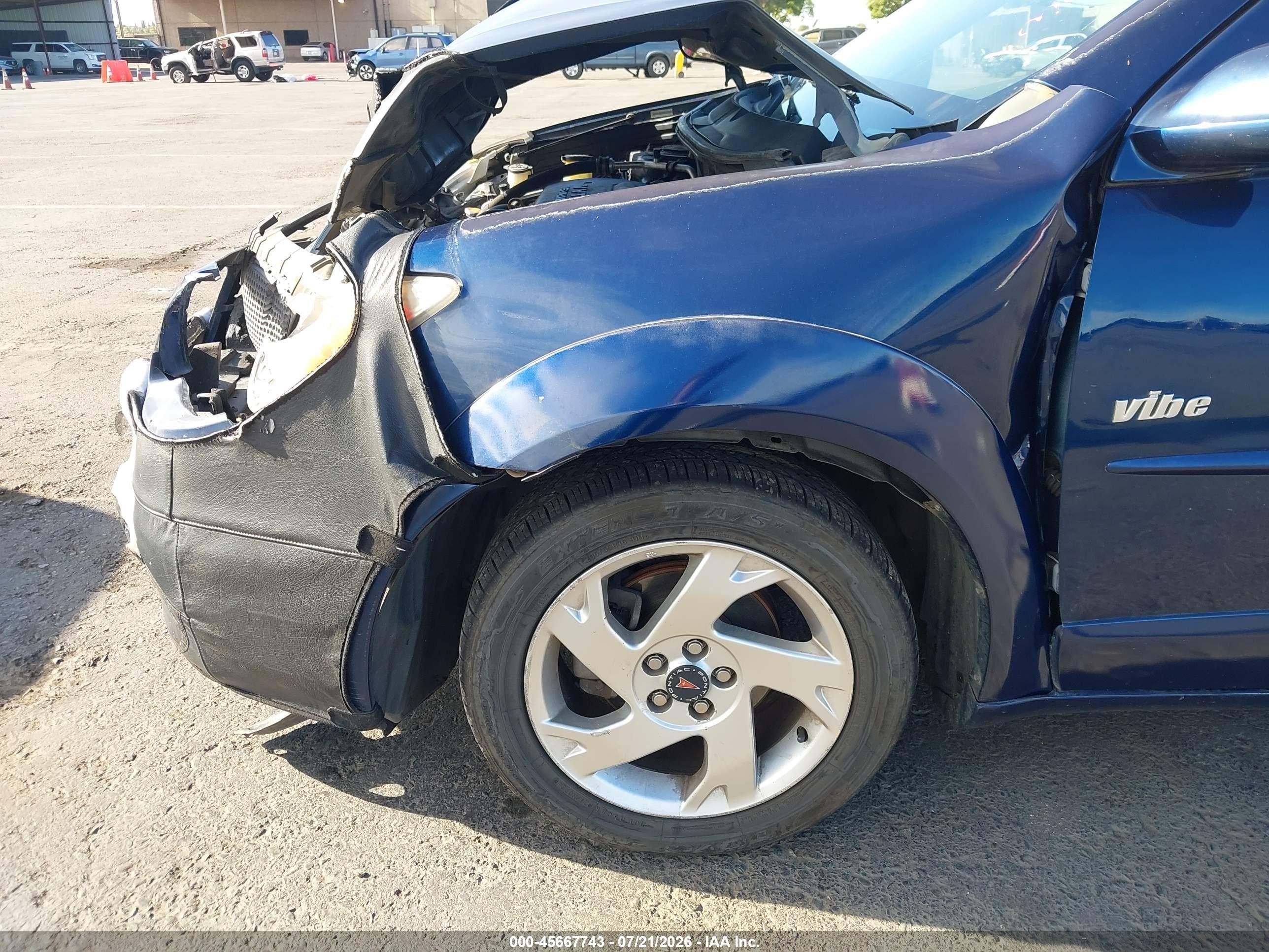2005 Pontiac Vibe   Dark Blue vin: 5Y2SL63825Z412539