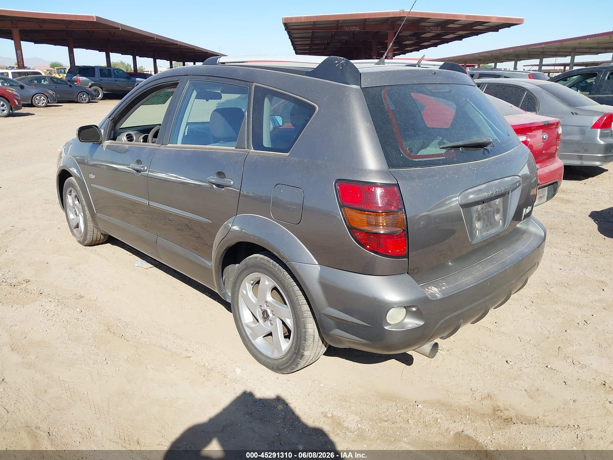 2005 Pontiac Vibe Gray vin: 5Y2SL63825Z435853