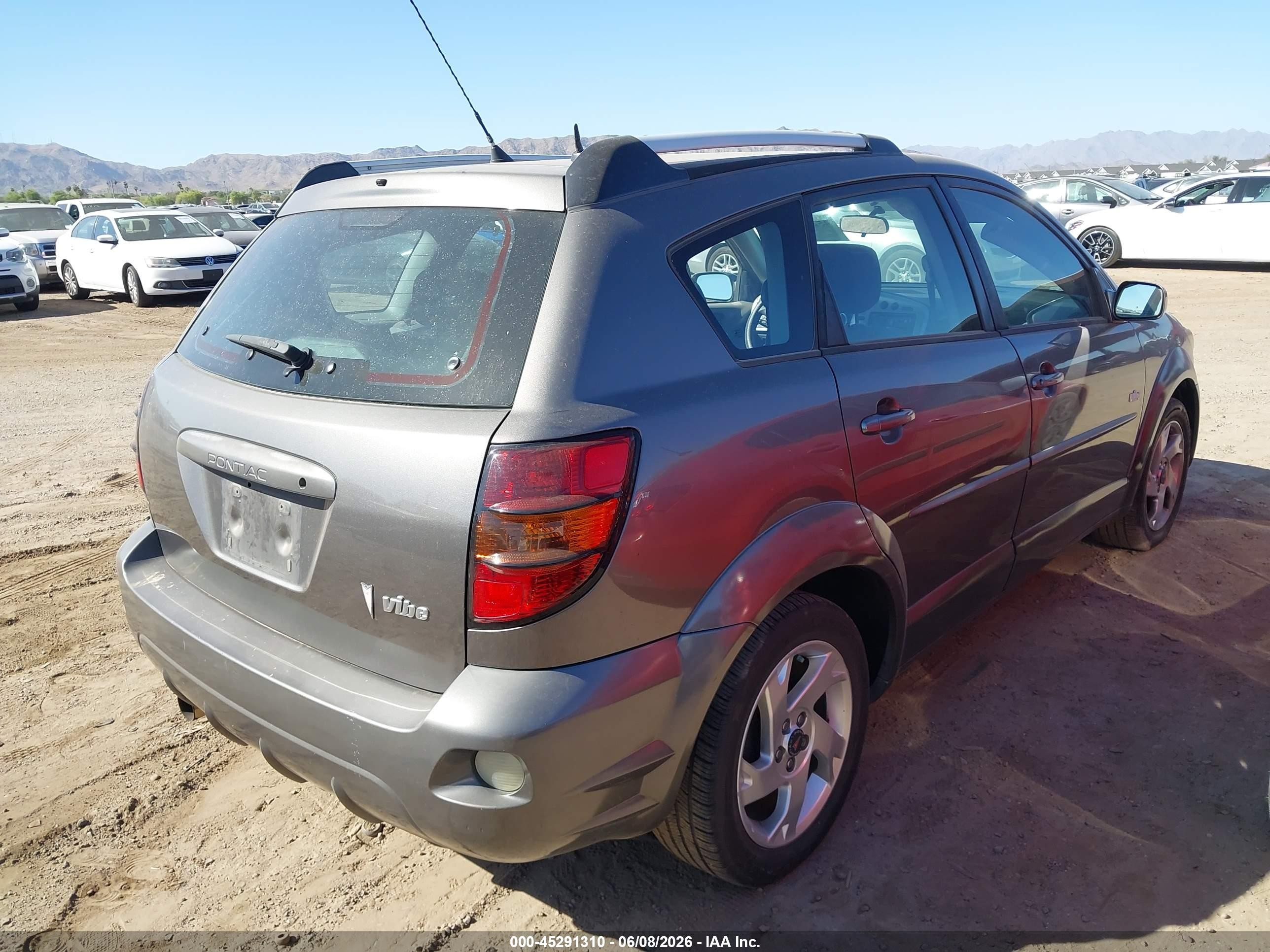 2005 Pontiac Vibe Gray vin: 5Y2SL63825Z435853
