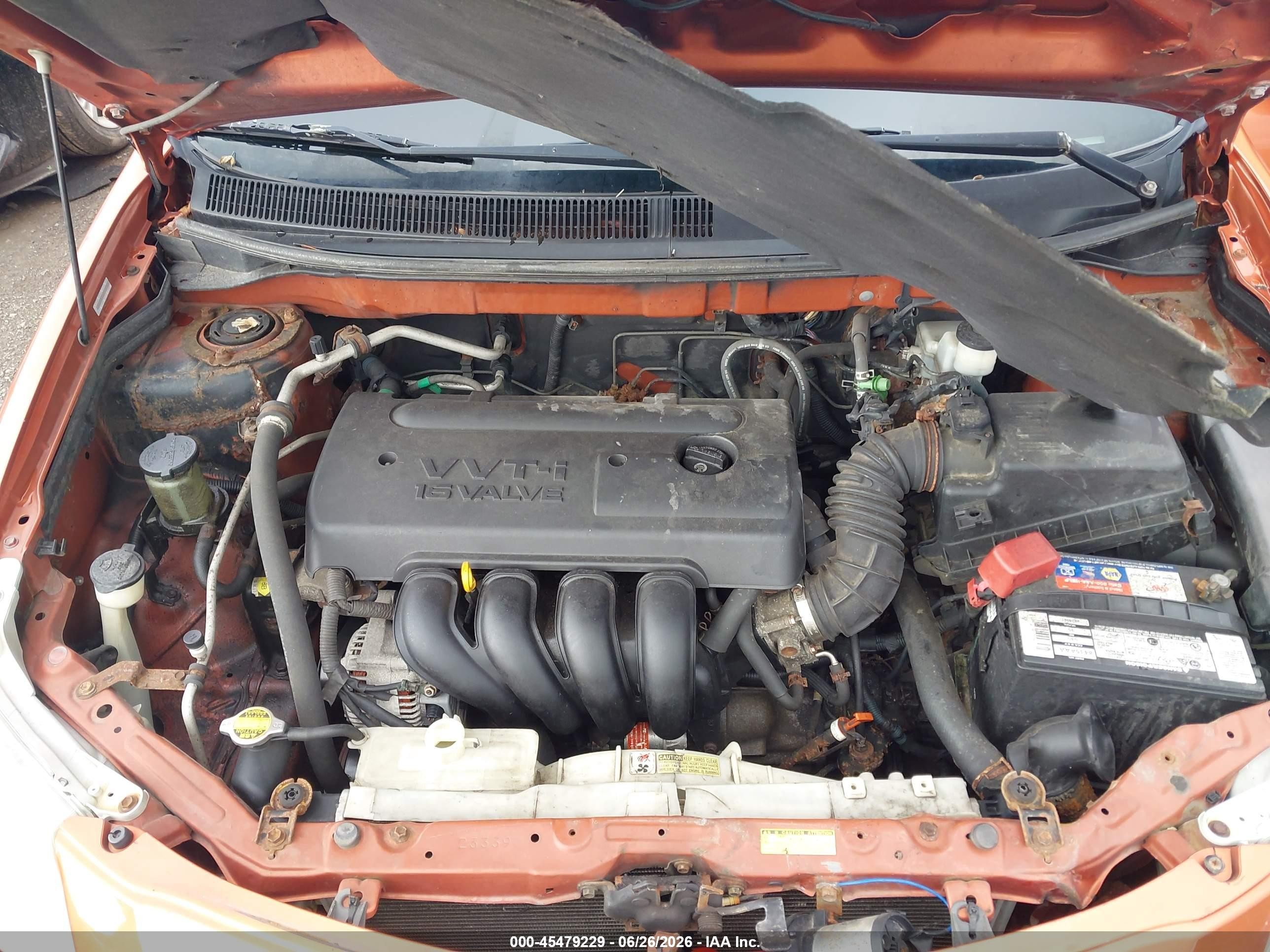 2005 Pontiac Vibe   Orange vin: 5Y2SL63825Z477505