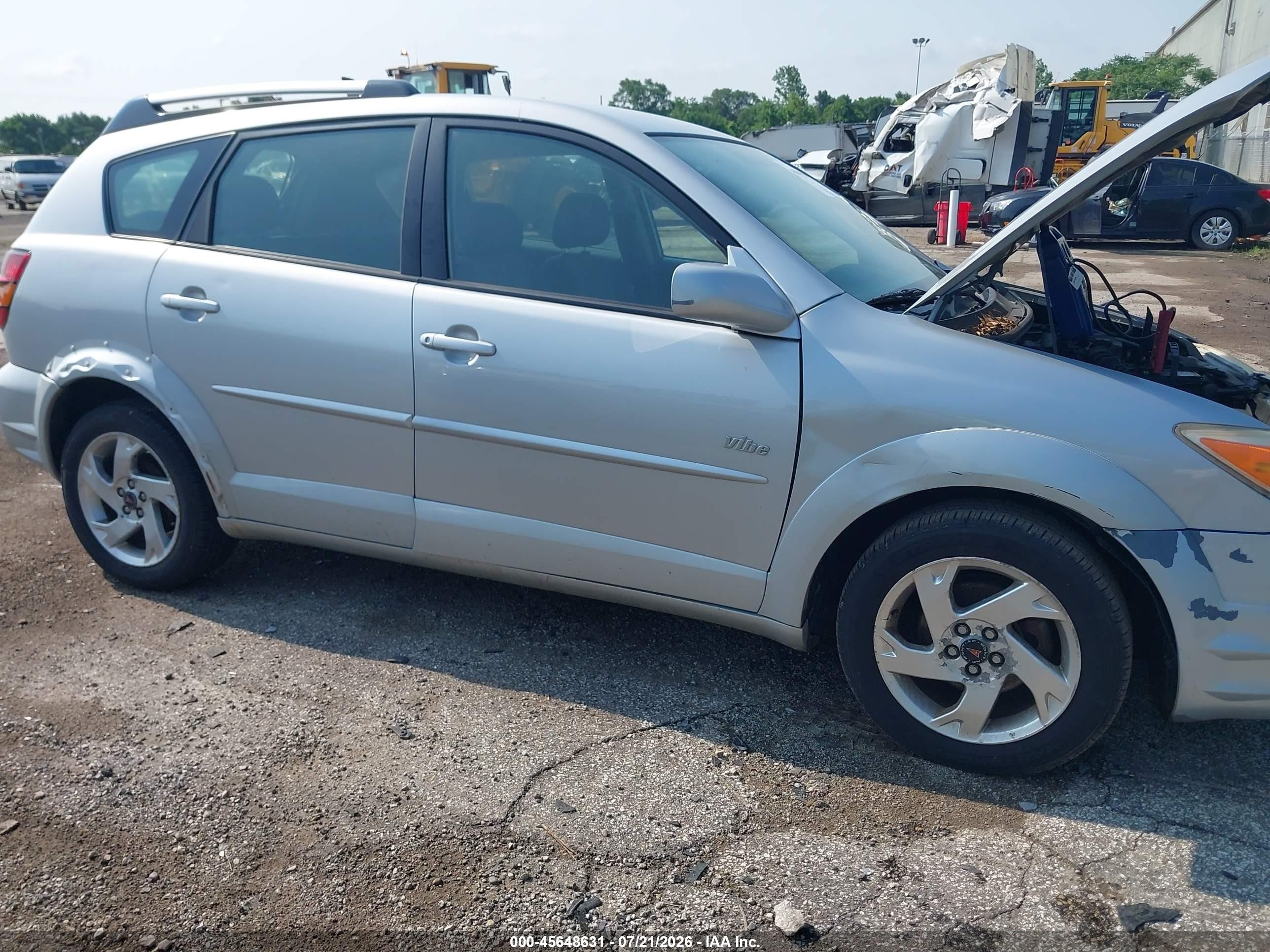 2005 Pontiac Vibe   Silver vin: 5Y2SL63835Z434758