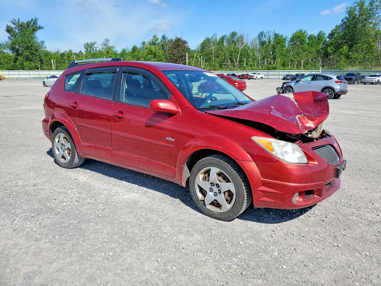 2005 Pontiac Vibe Red vin: 5Y2SL63845Z460334