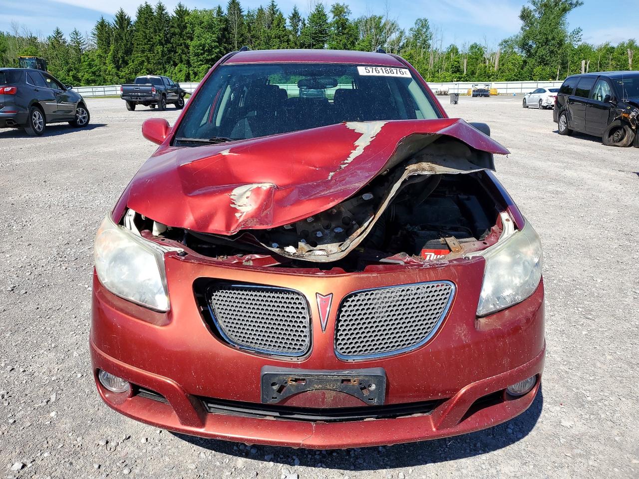 2005 Pontiac Vibe Red vin: 5Y2SL63845Z460334