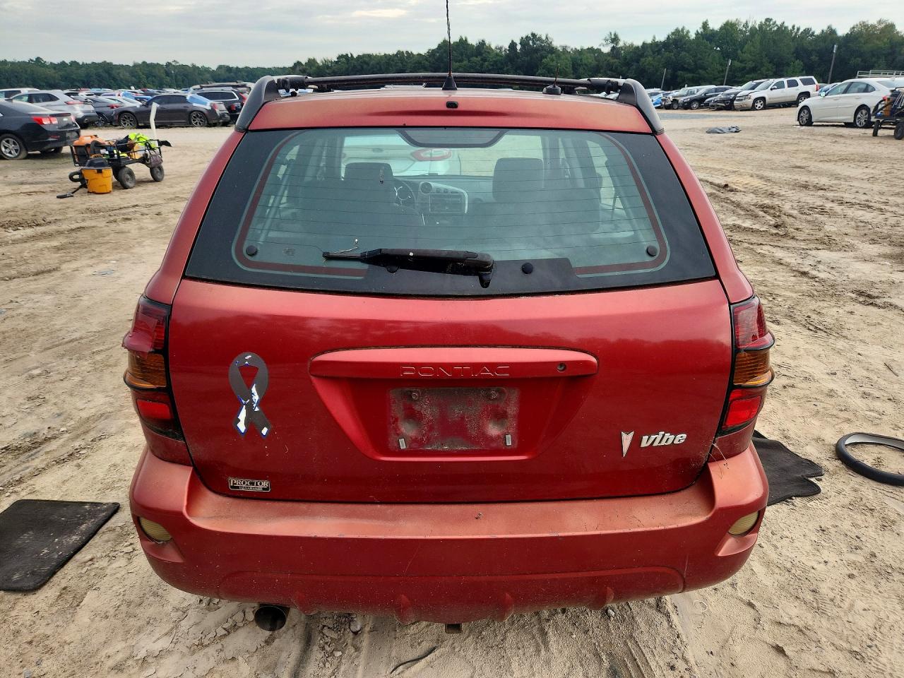 2005 Pontiac Vibe Red vin: 5Y2SL63845Z483158