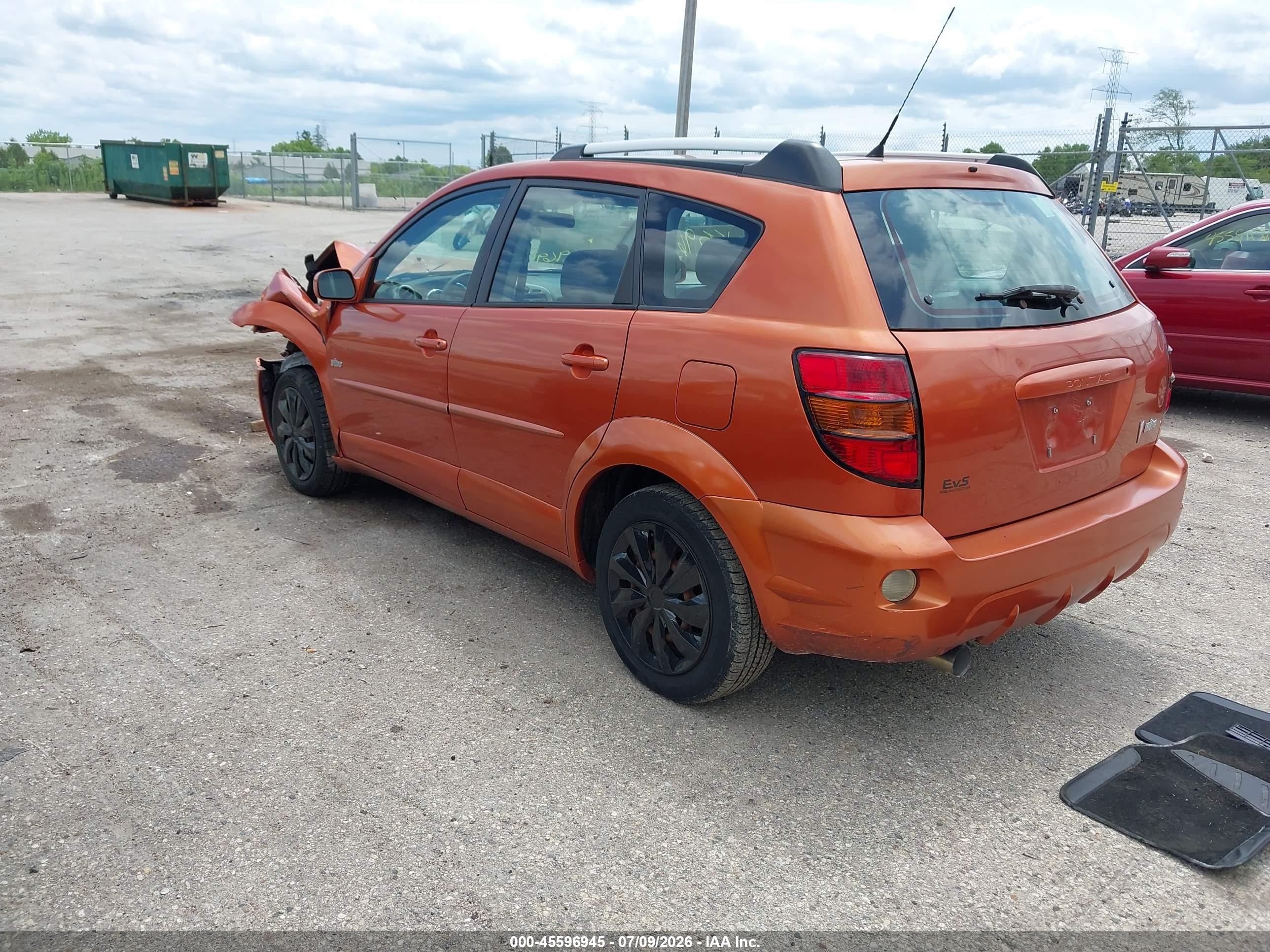 2005 Pontiac Vibe Orange vin: 5Y2SL63855Z472833