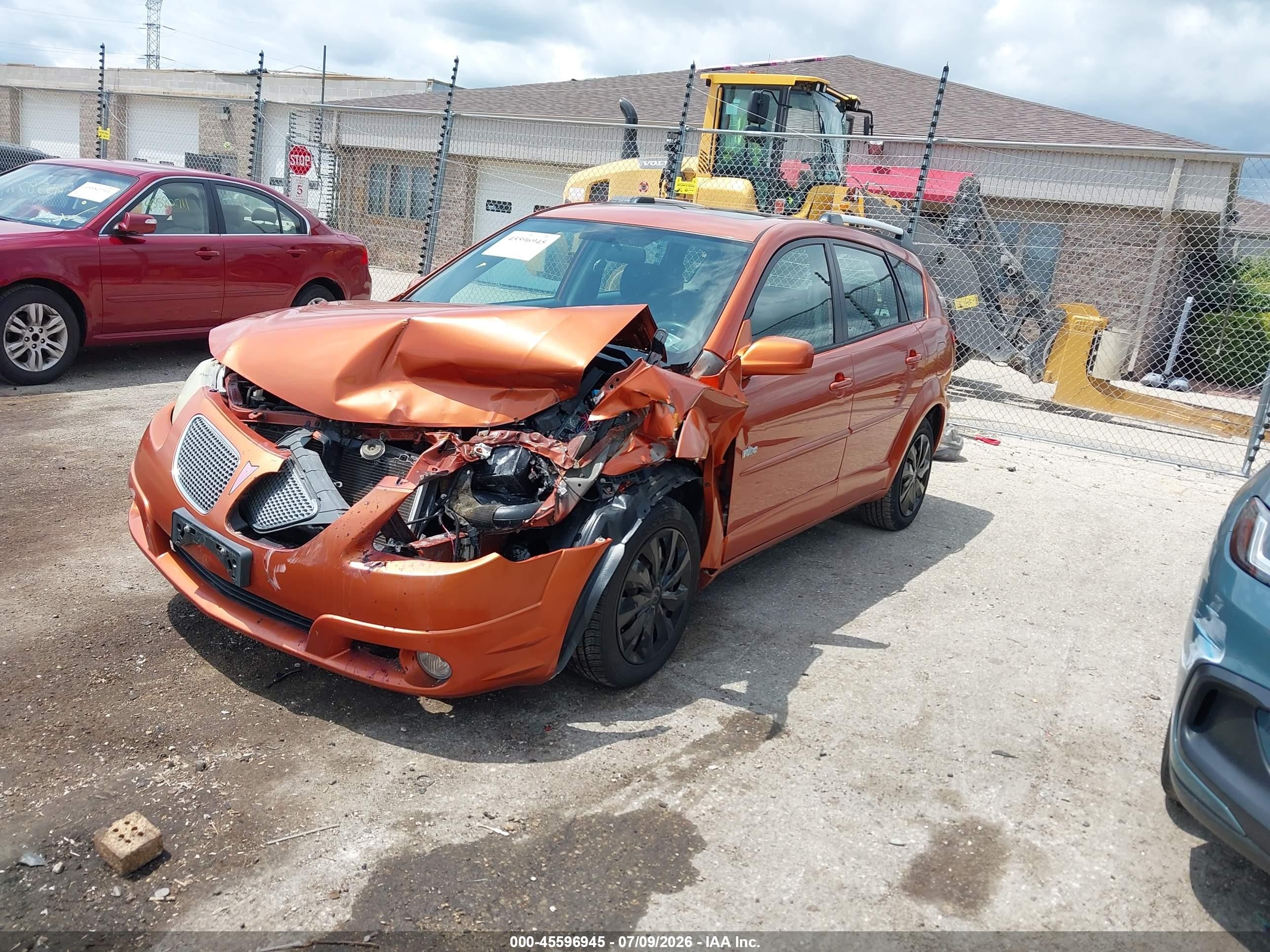 2005 Pontiac Vibe Orange vin: 5Y2SL63855Z472833
