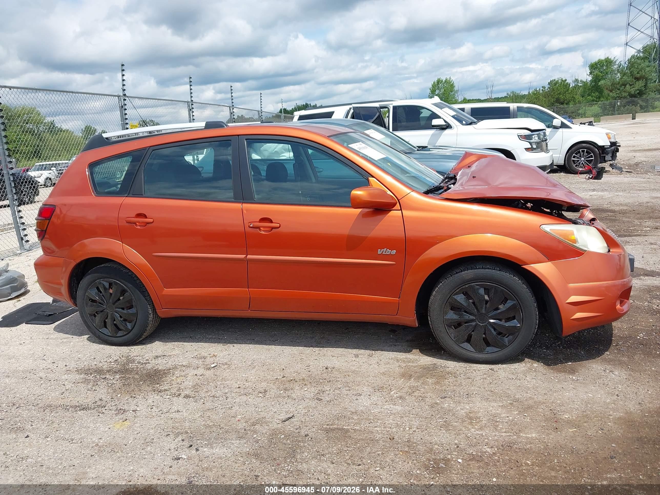 2005 Pontiac Vibe Orange vin: 5Y2SL63855Z472833