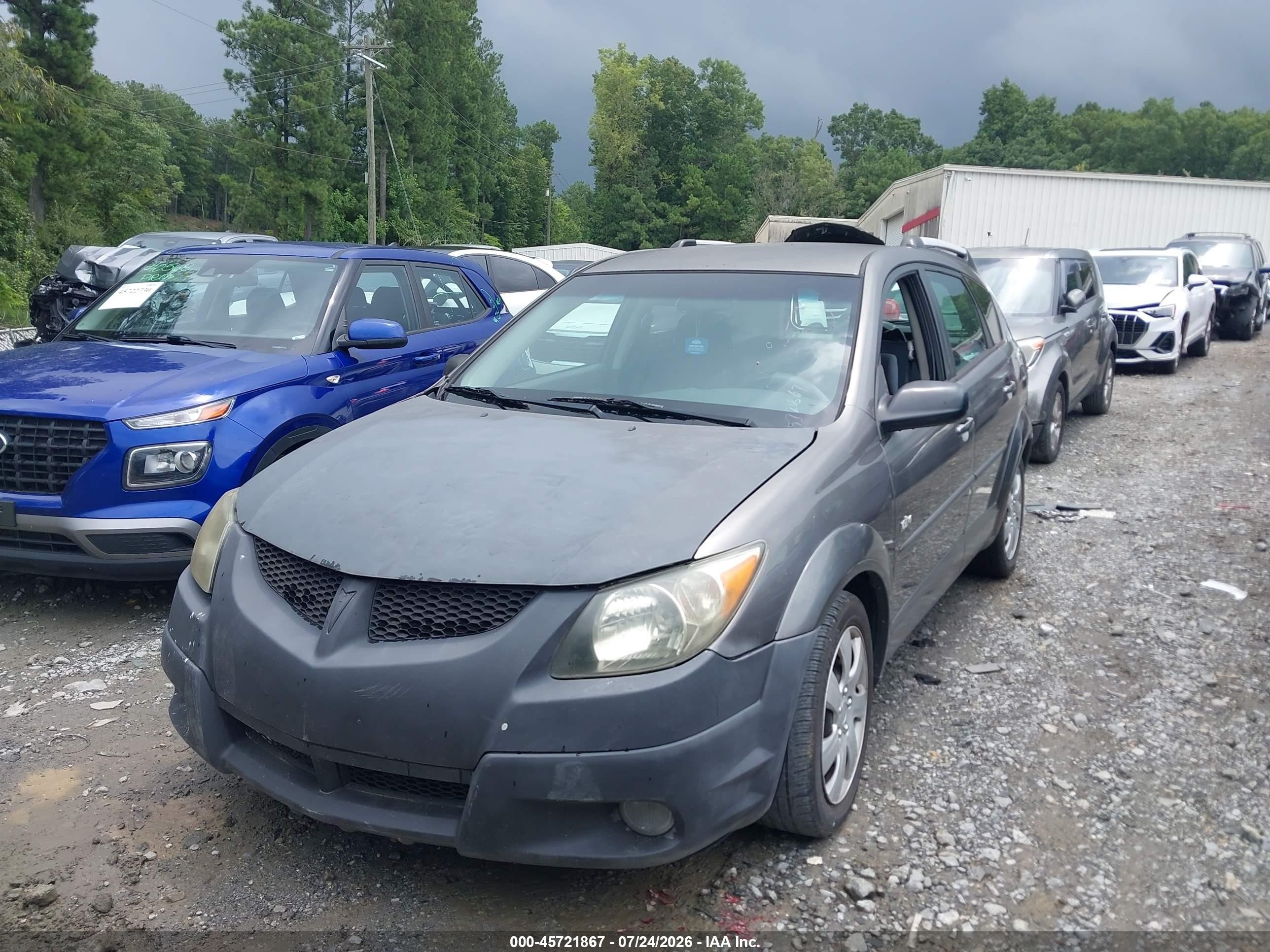 2005 Pontiac Vibe Gray vin: 5Y2SL63855Z475022