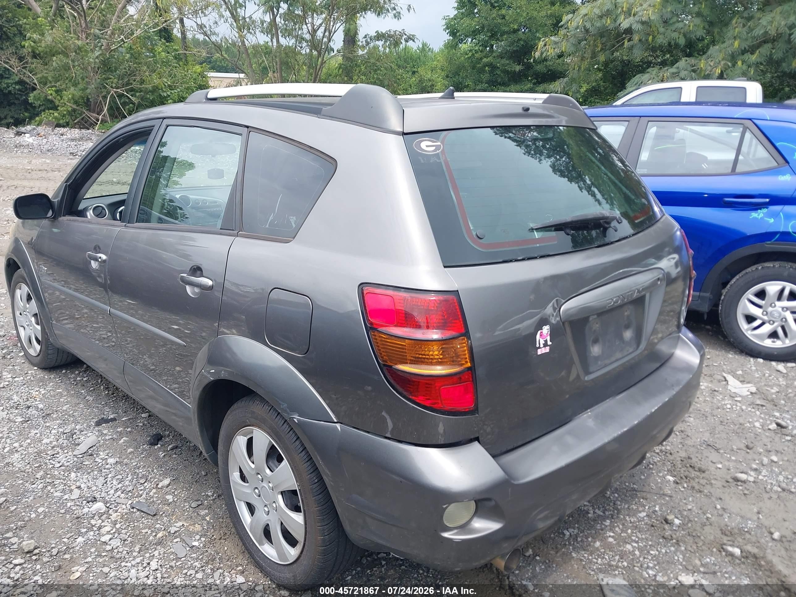 2005 Pontiac Vibe Gray vin: 5Y2SL63855Z475022