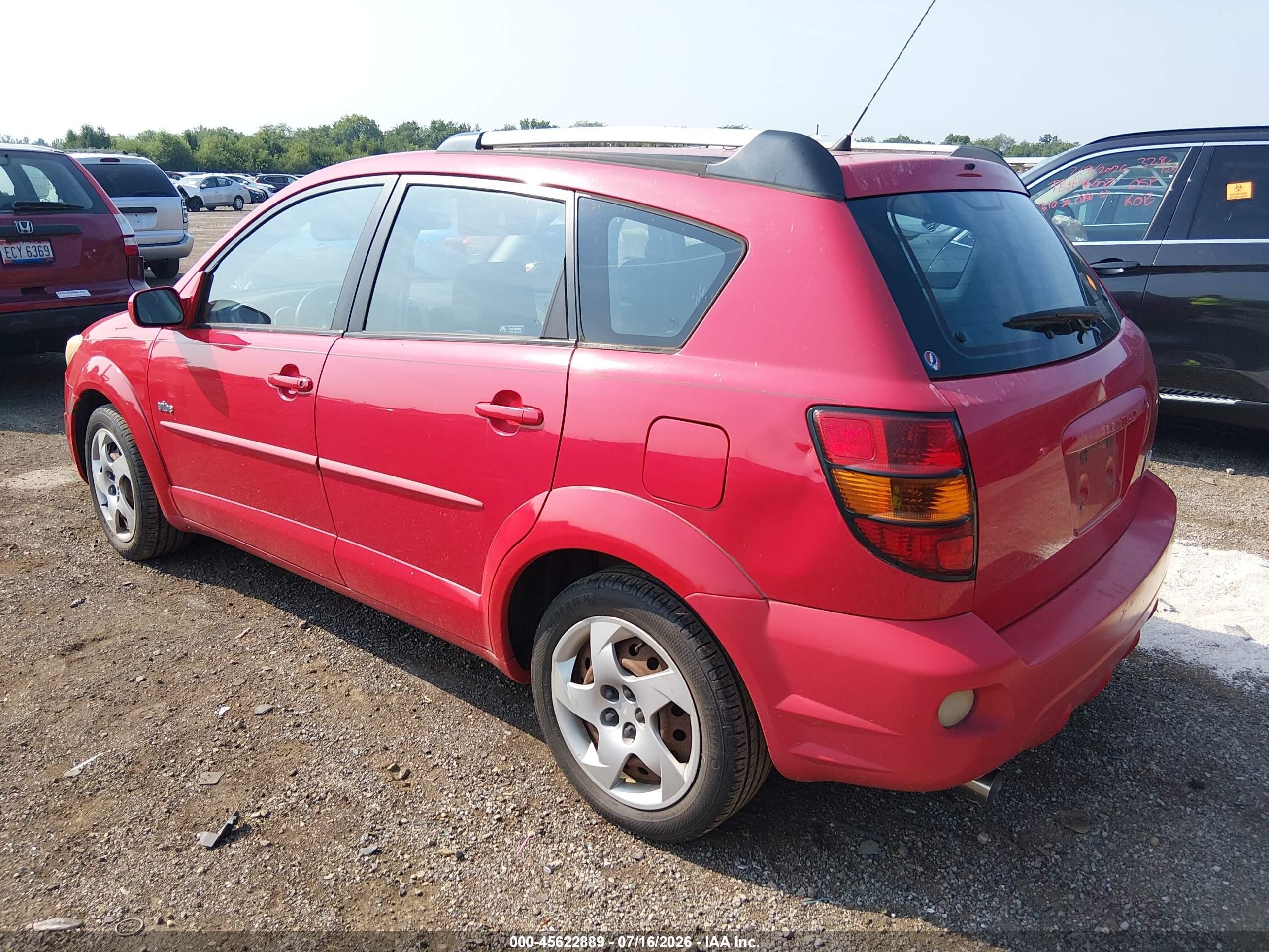 2005 Pontiac Vibe   Красный vin: 5Y2SL63865Z469892