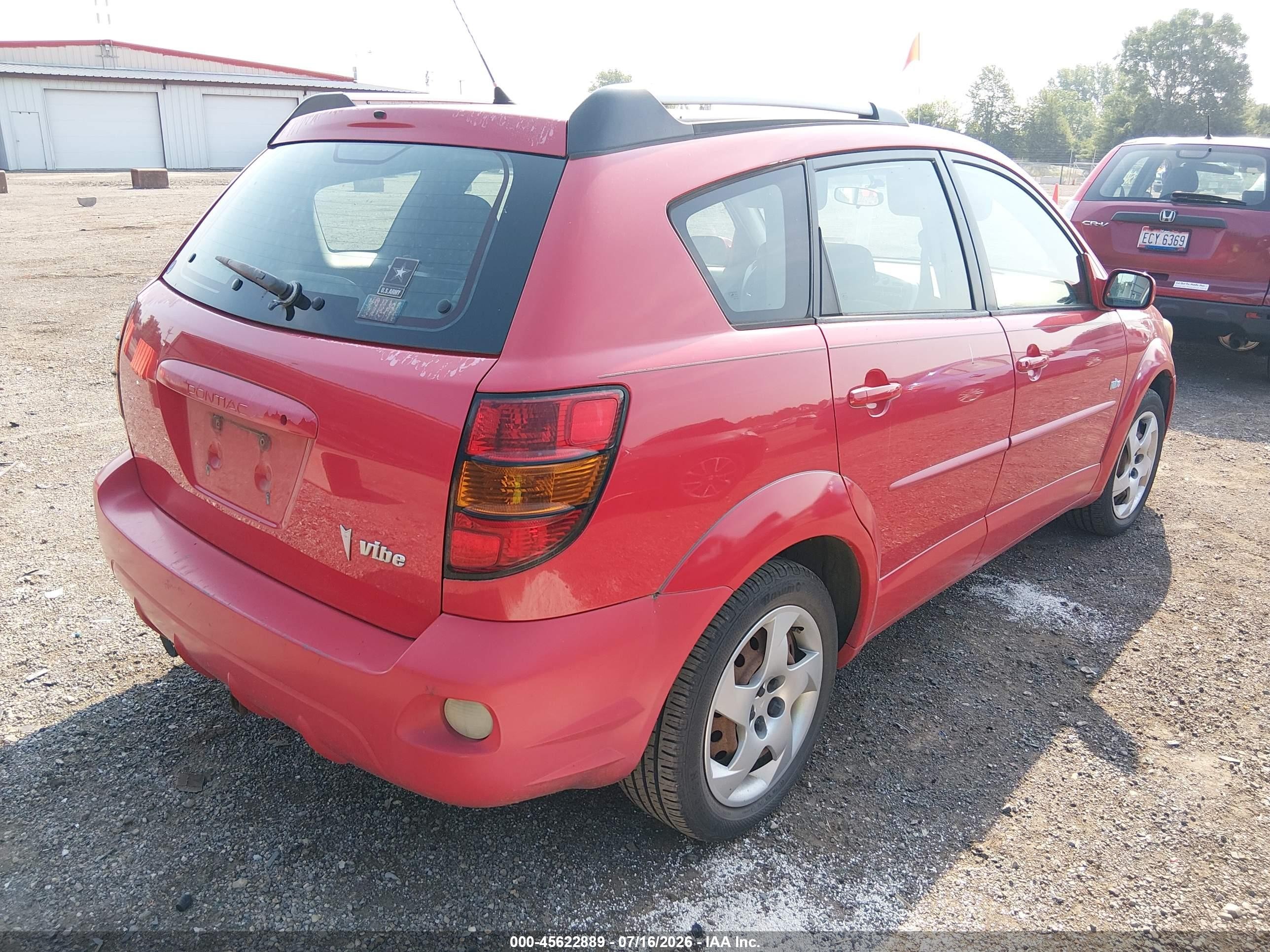 2005 Pontiac Vibe   Красный vin: 5Y2SL63865Z469892