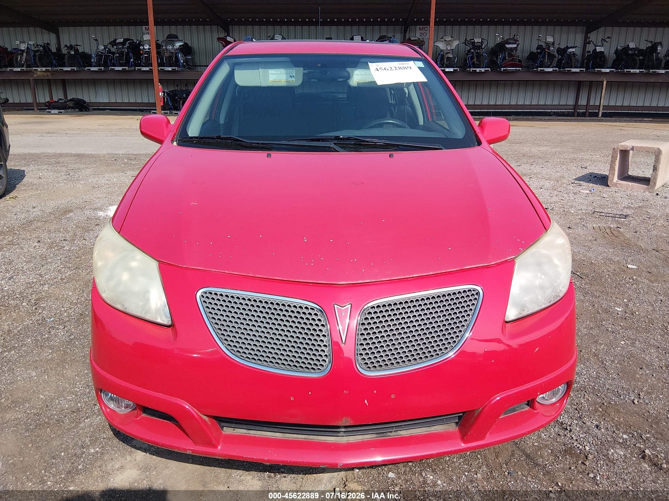 2005 Pontiac Vibe   Красный vin: 5Y2SL63865Z469892