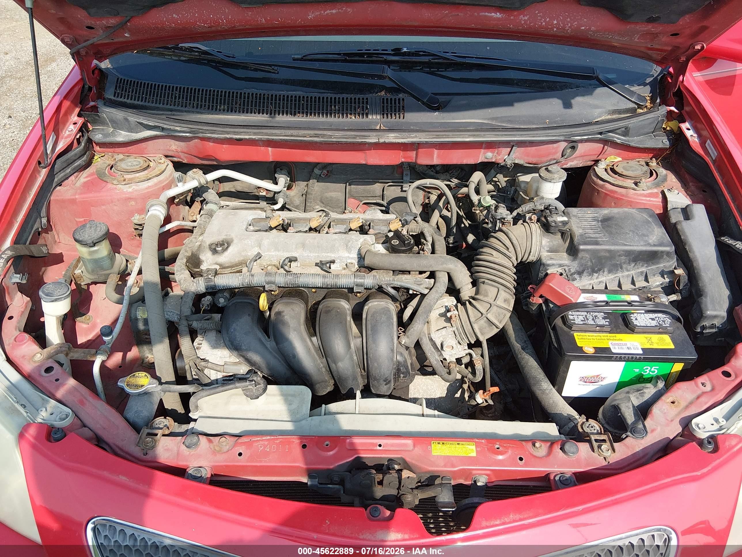 2005 Pontiac Vibe   Красный vin: 5Y2SL63865Z469892