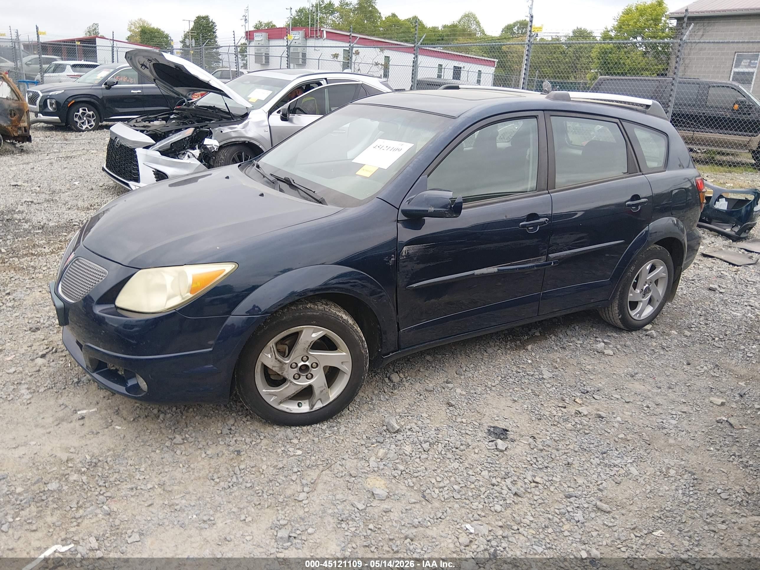 2005 Pontiac Vibe   Blue vin: 5Y2SL63875Z405750