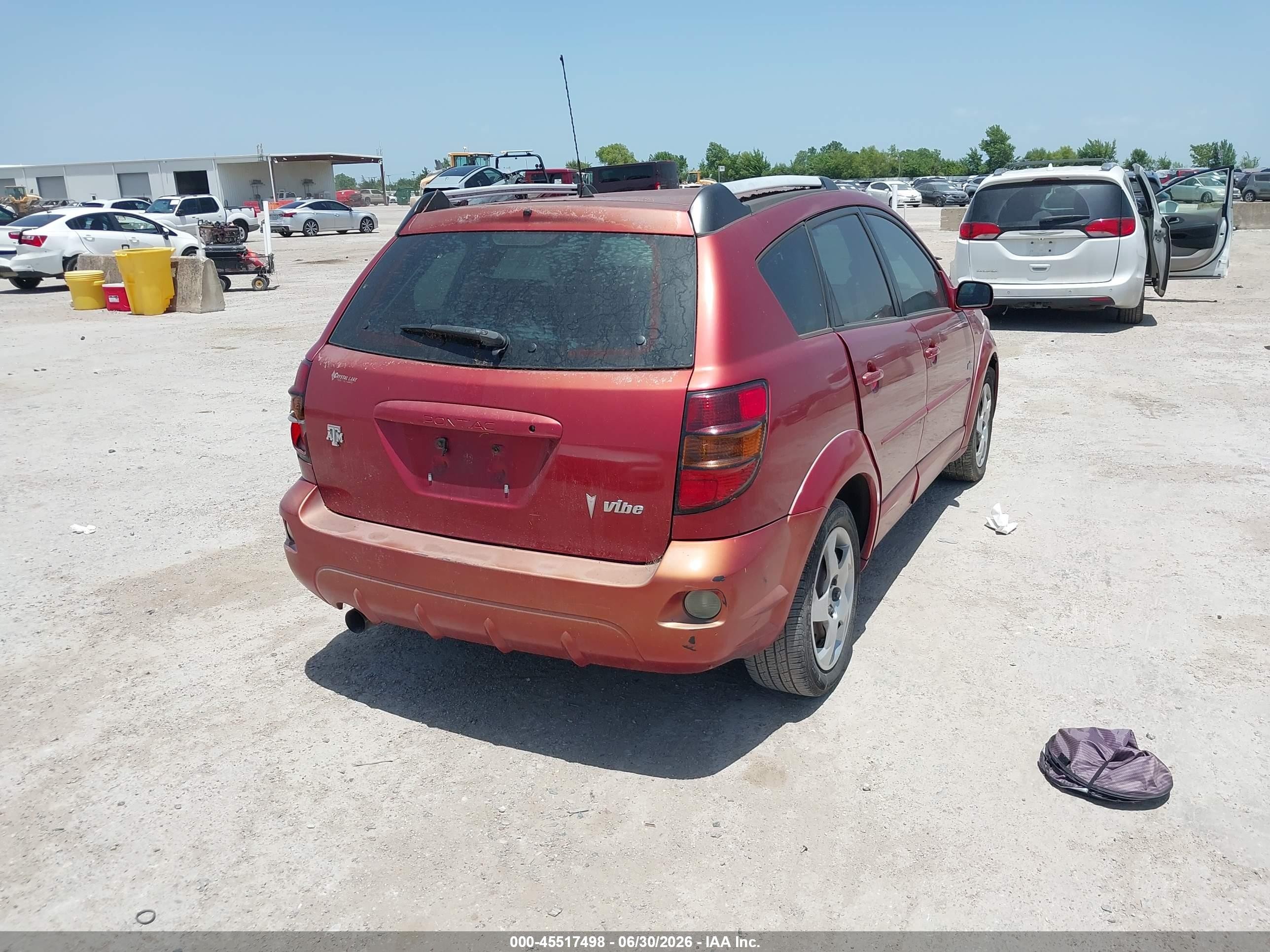 2005 Pontiac Vibe   Red vin: 5Y2SL63875Z409698