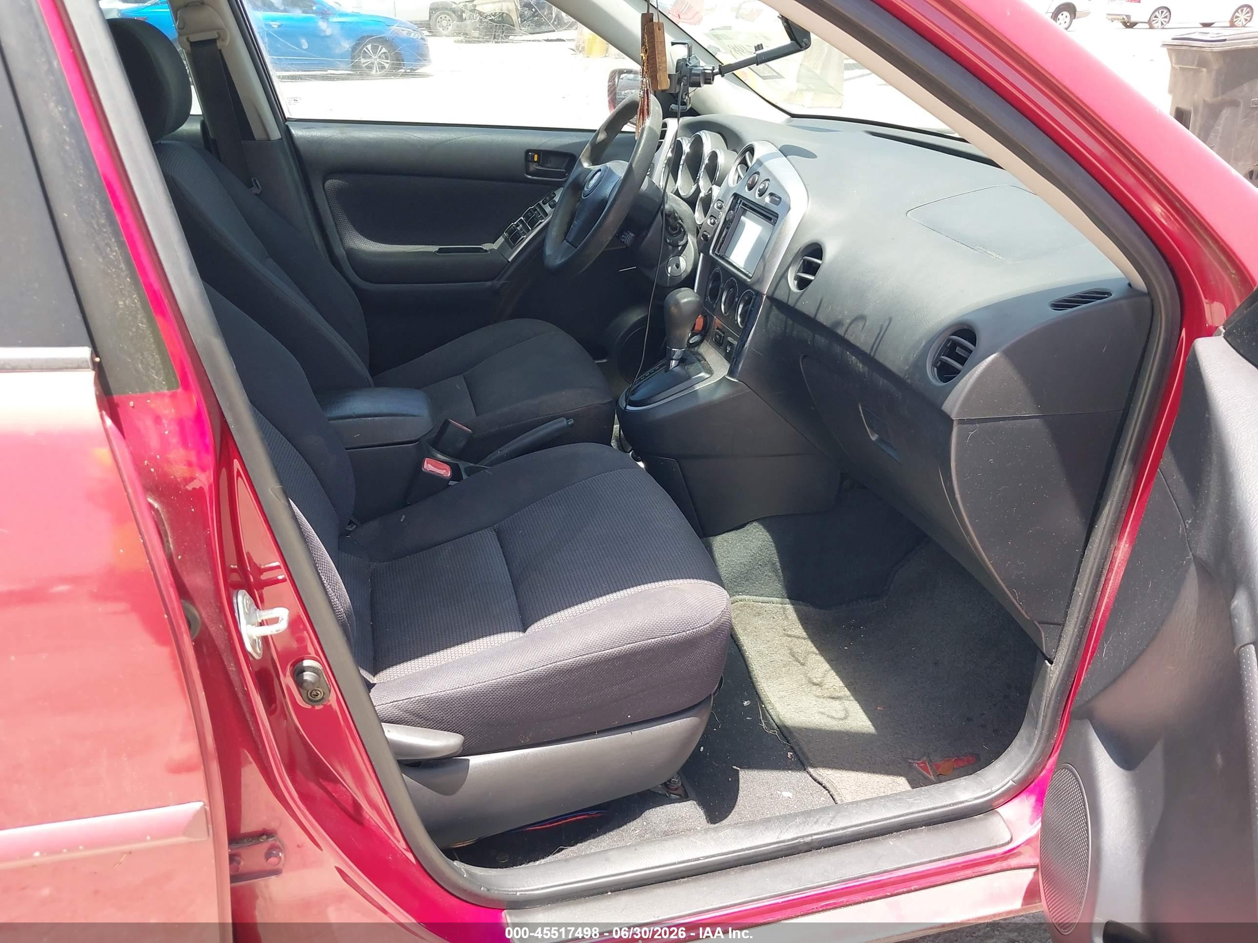 2005 Pontiac Vibe   Red vin: 5Y2SL63875Z409698