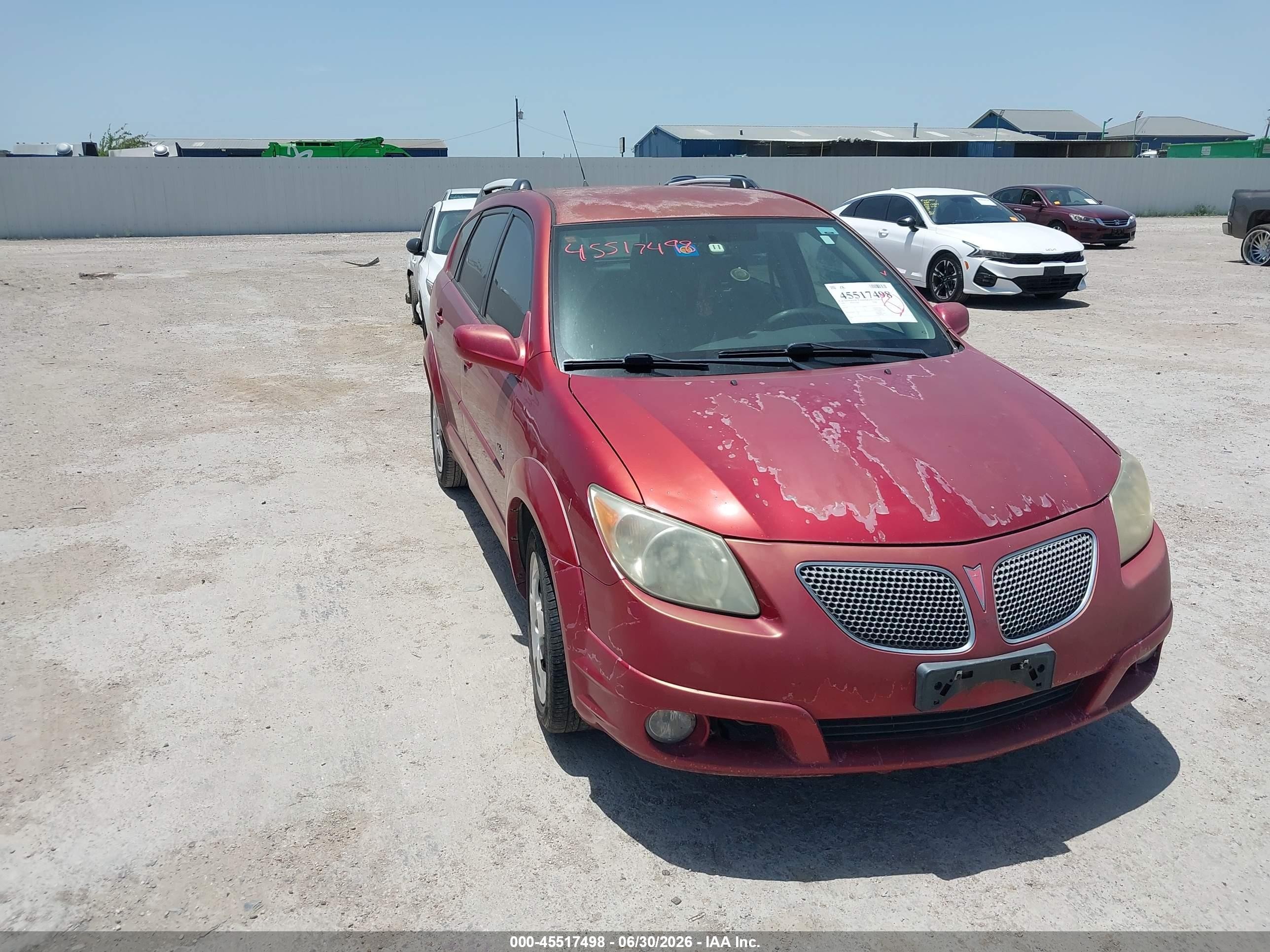 2005 Pontiac Vibe   Красный vin: 5Y2SL63875Z409698