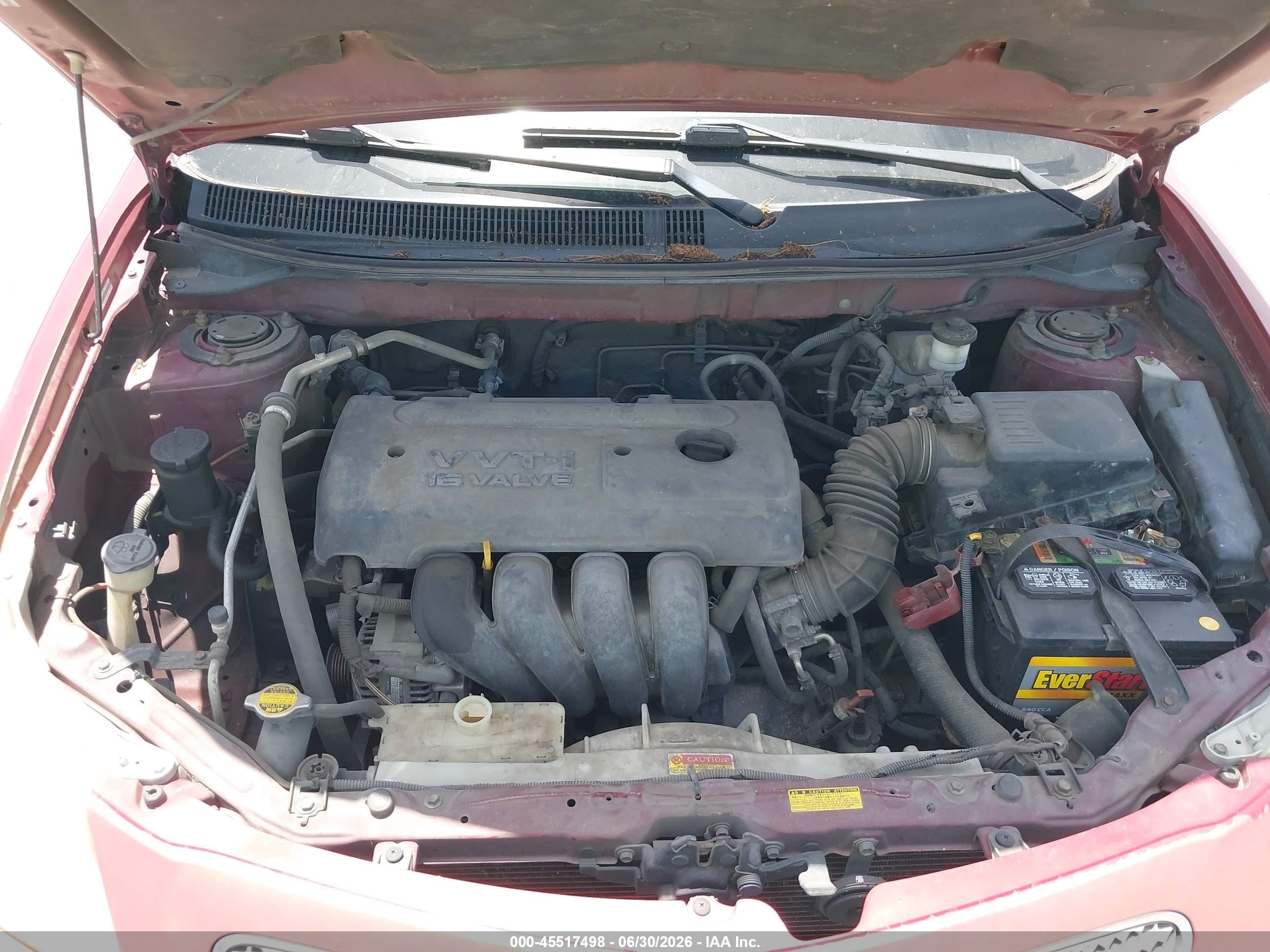 2005 Pontiac Vibe   Red vin: 5Y2SL63875Z409698