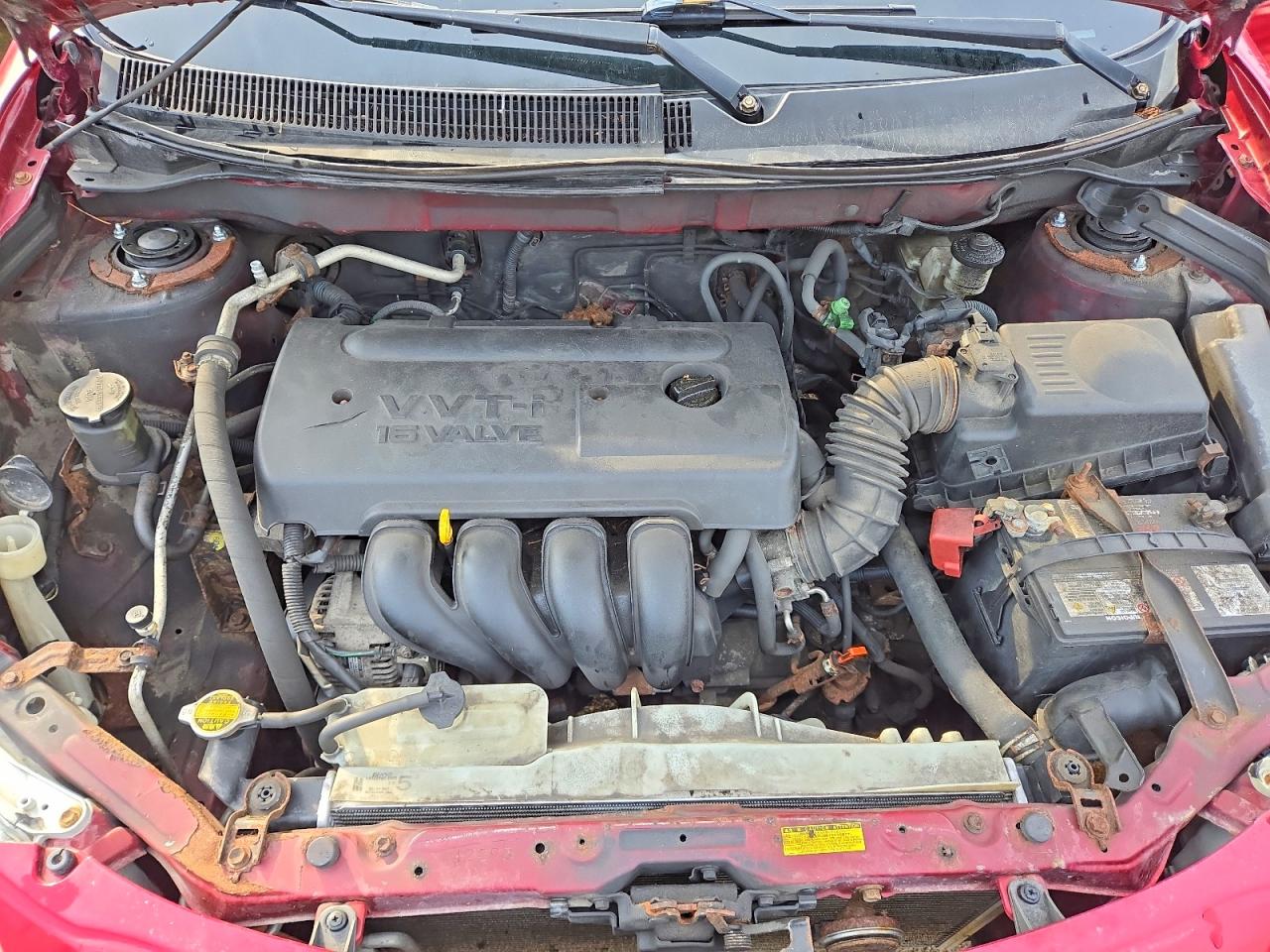 2005 Pontiac Vibe Red vin: 5Y2SL63875Z456536