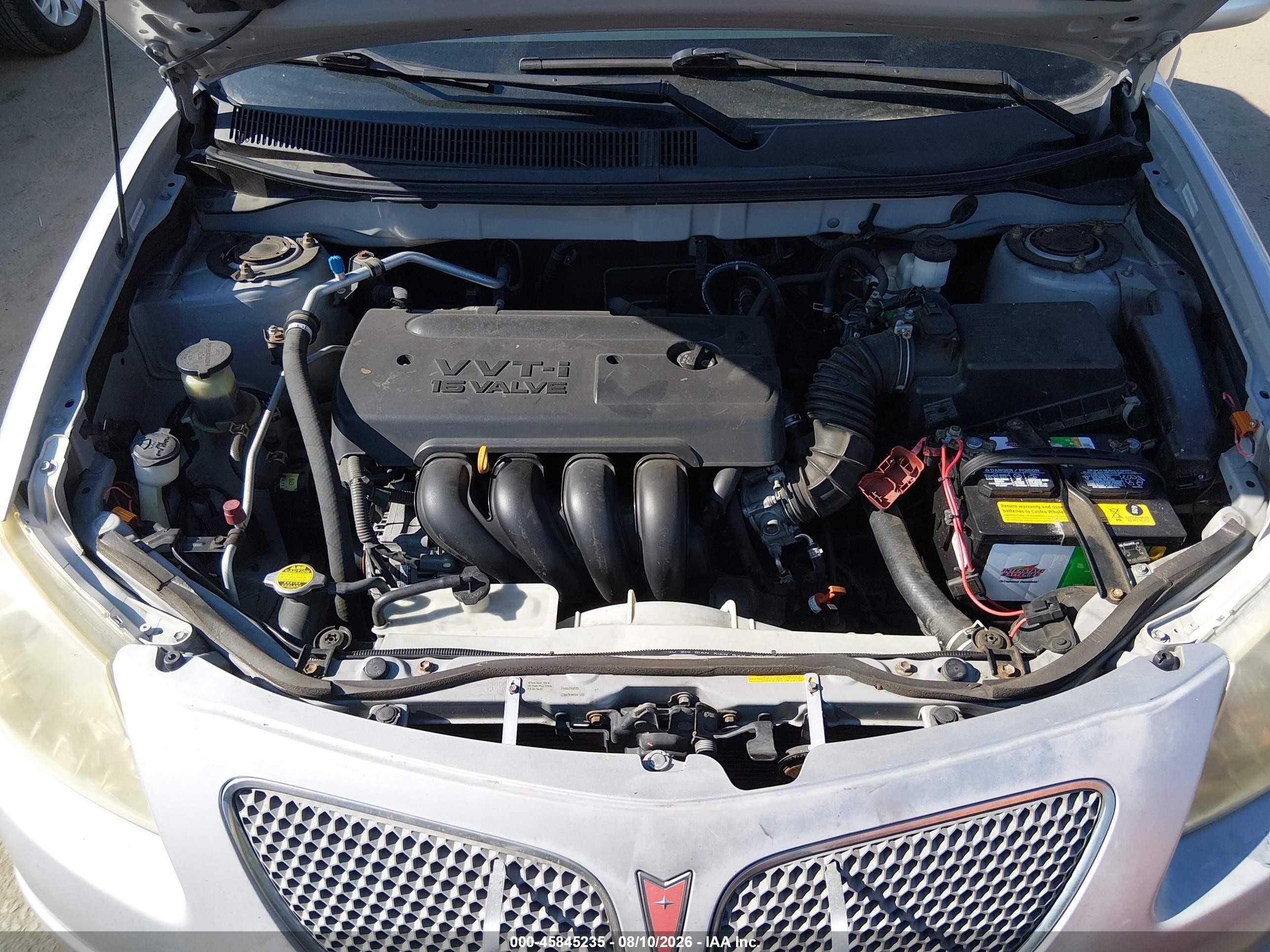 2005 Pontiac Vibe   Silver vin: 5Y2SL63875Z459047