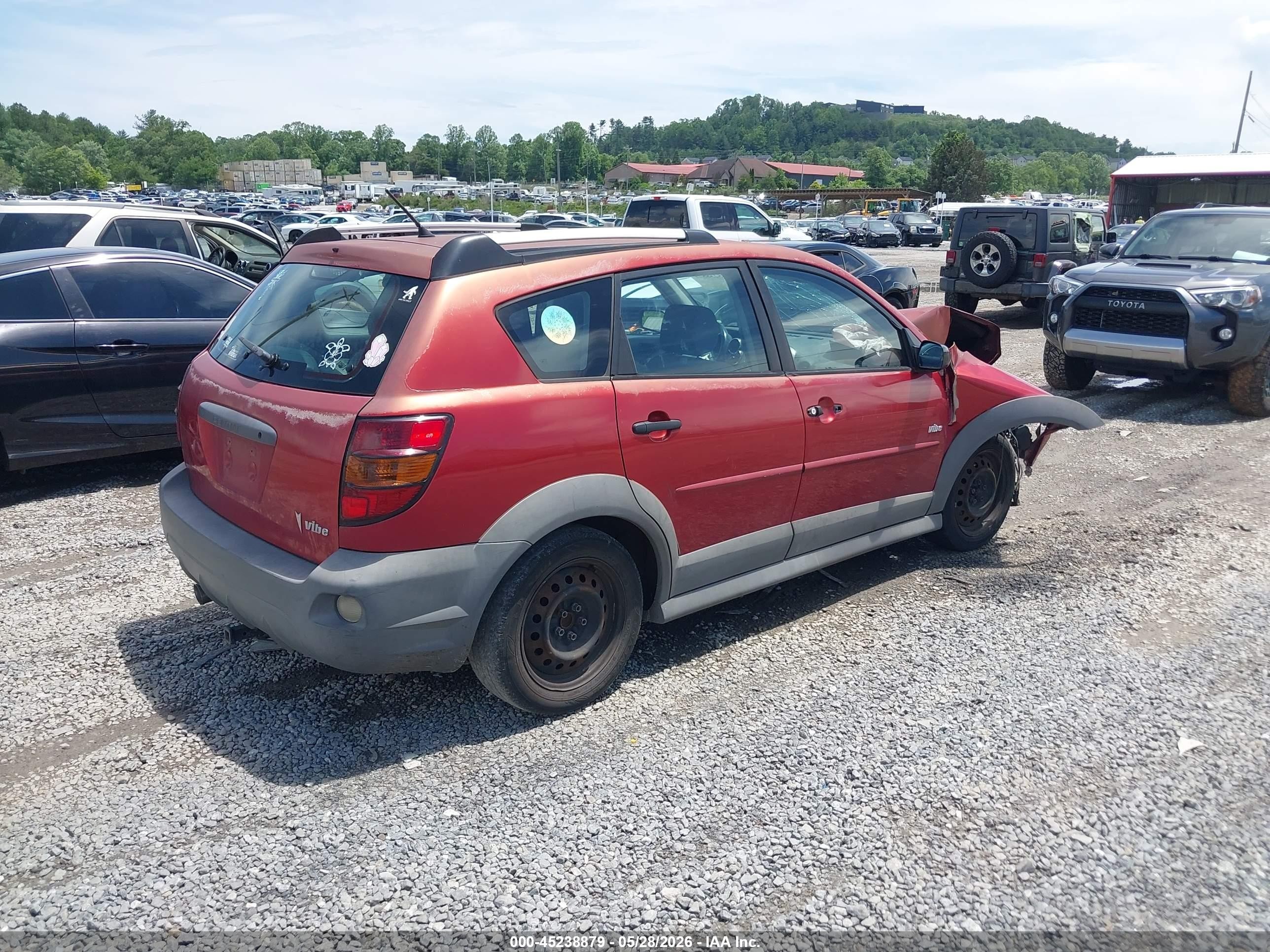 2005 Pontiac Vibe   Red vin: 5Y2SL63885Z478416