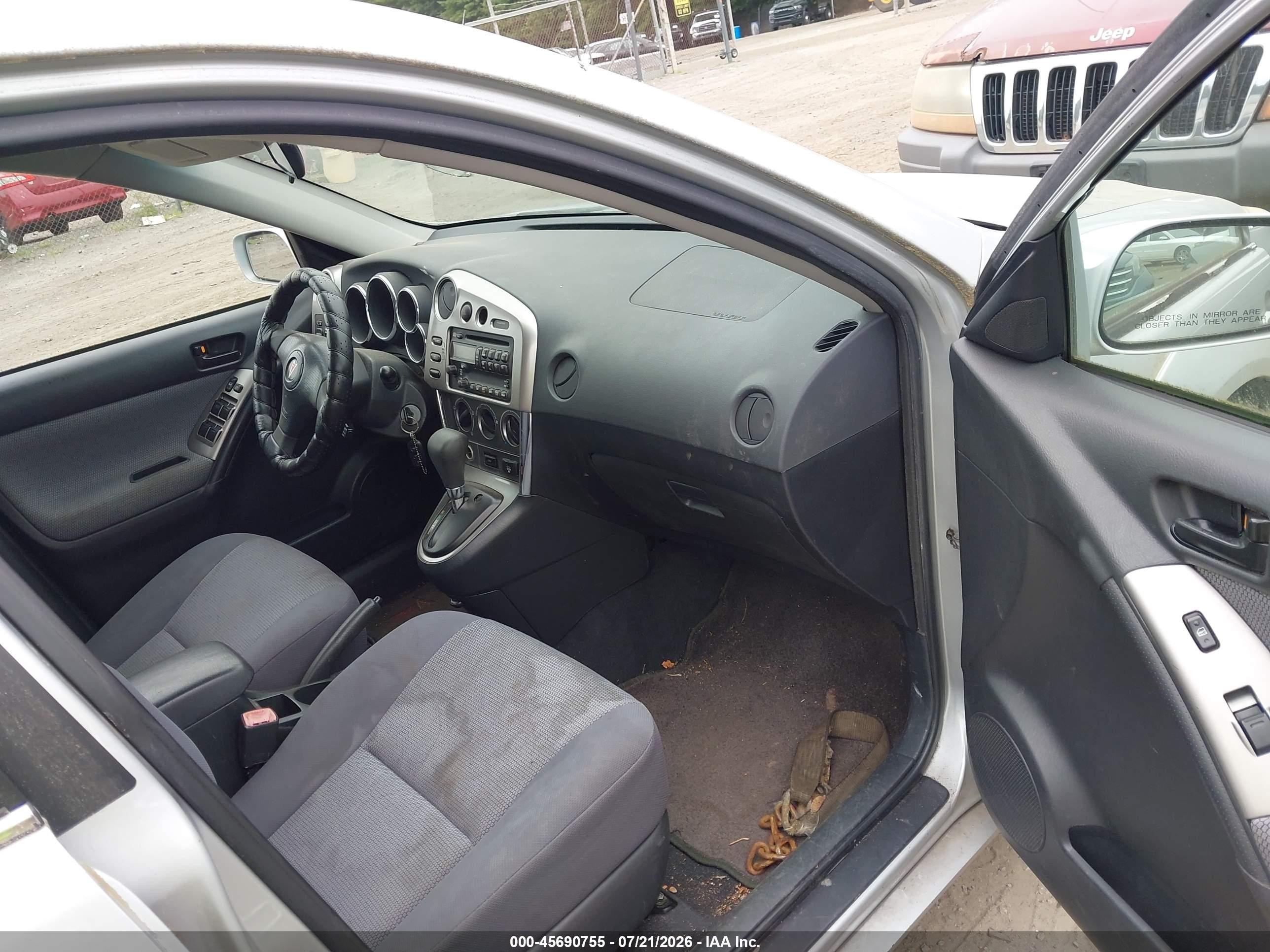 2005 Pontiac Vibe   Silver vin: 5Y2SL63895Z427586