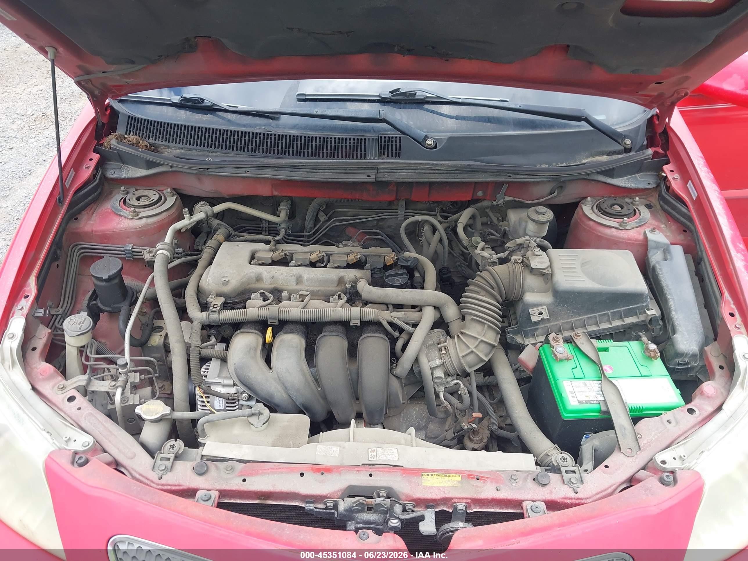 2005 Pontiac Vibe Red vin: 5Y2SL63895Z441794