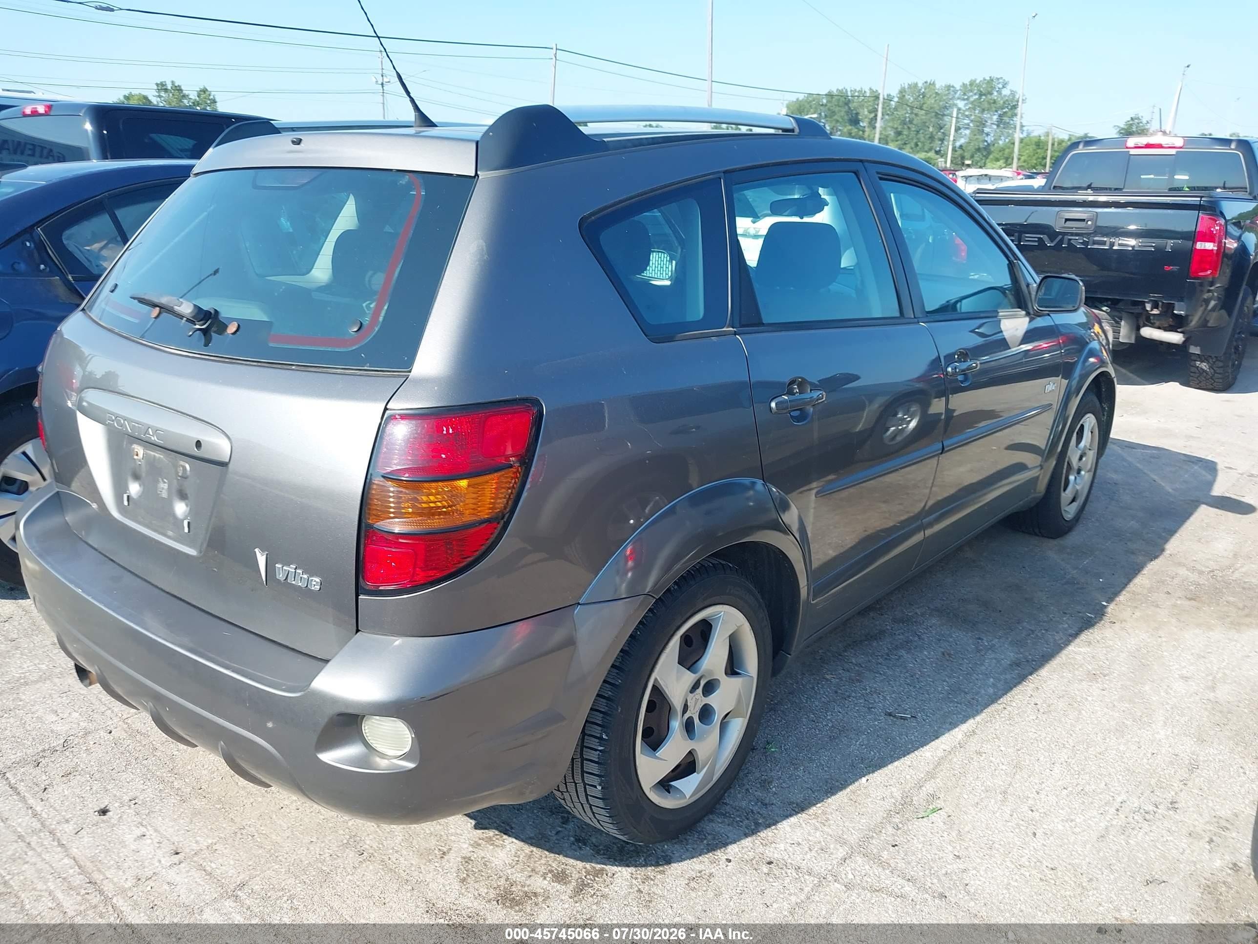 2005 Pontiac Vibe   Gray vin: 5Y2SL638X5Z403166