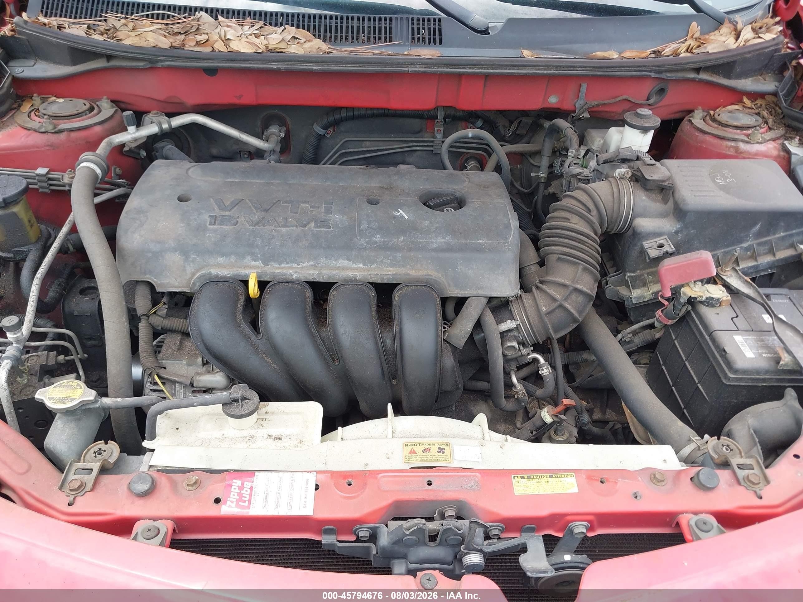 2005 Pontiac Vibe   Red vin: 5Y2SL638X5Z429668