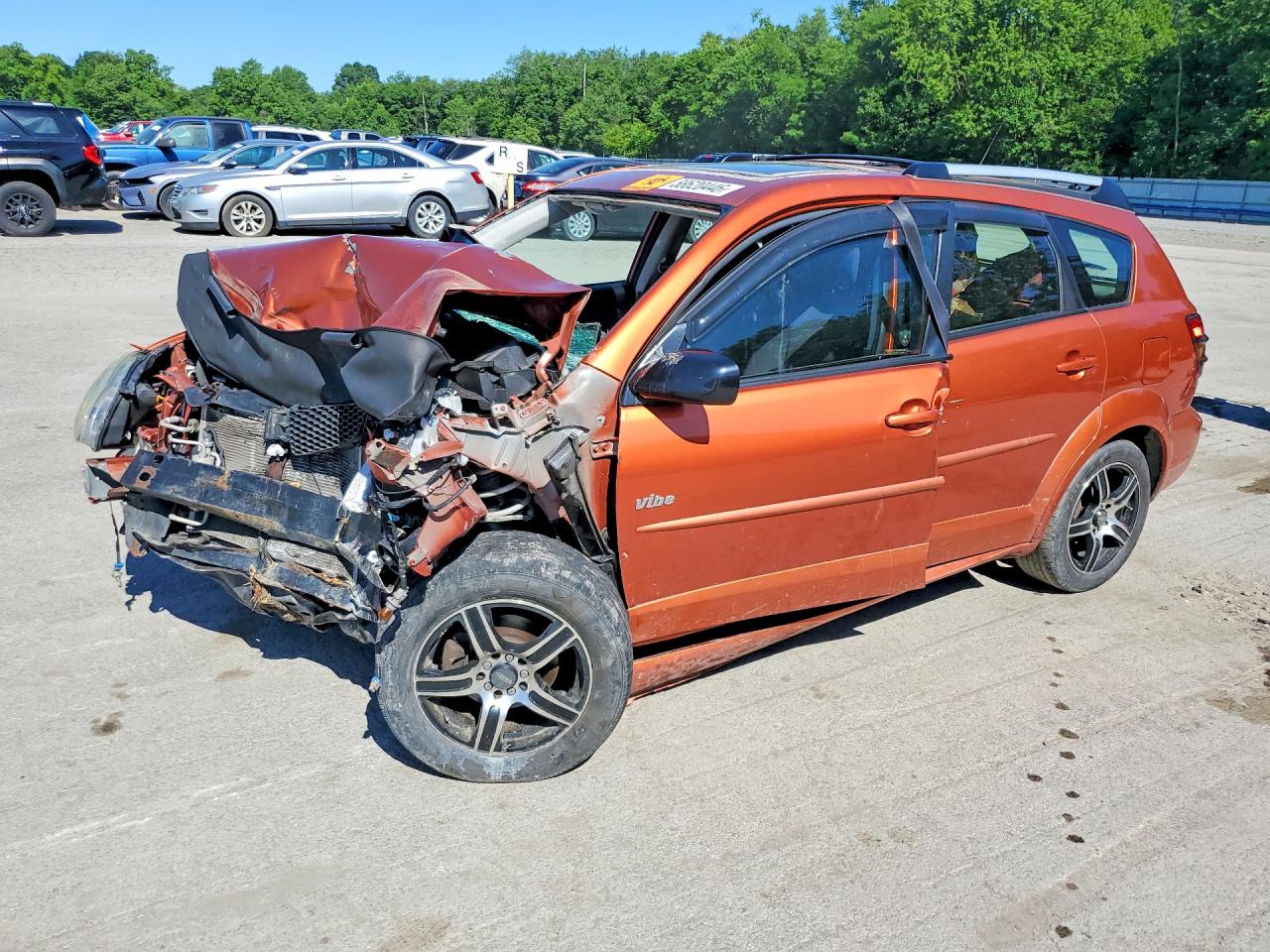 2004 Pontiac Vibe Orange vin: 5Y2SL64854Z414802